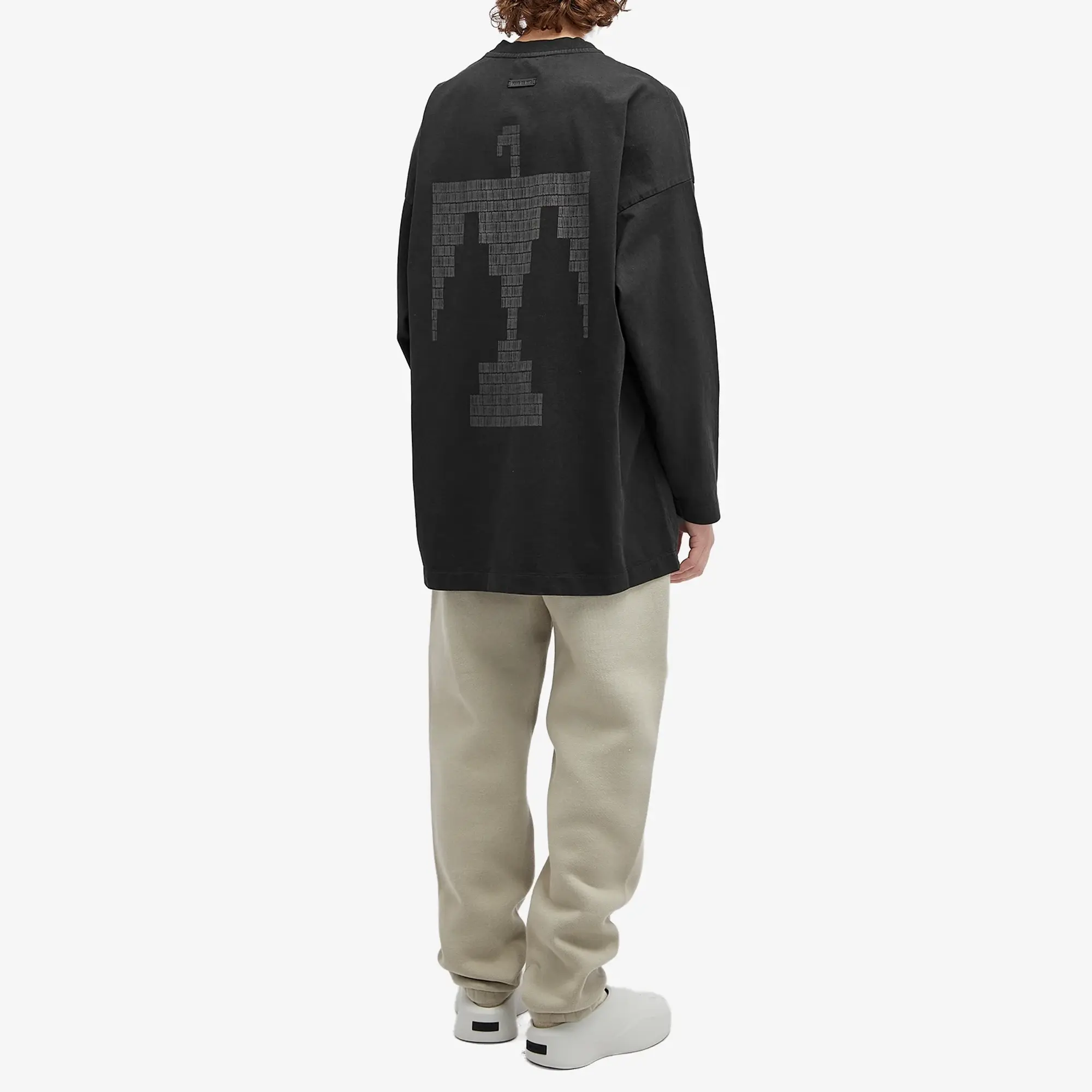 Fear of God Men's Long Sleeve Thunderbird Logo T-Shirt Black