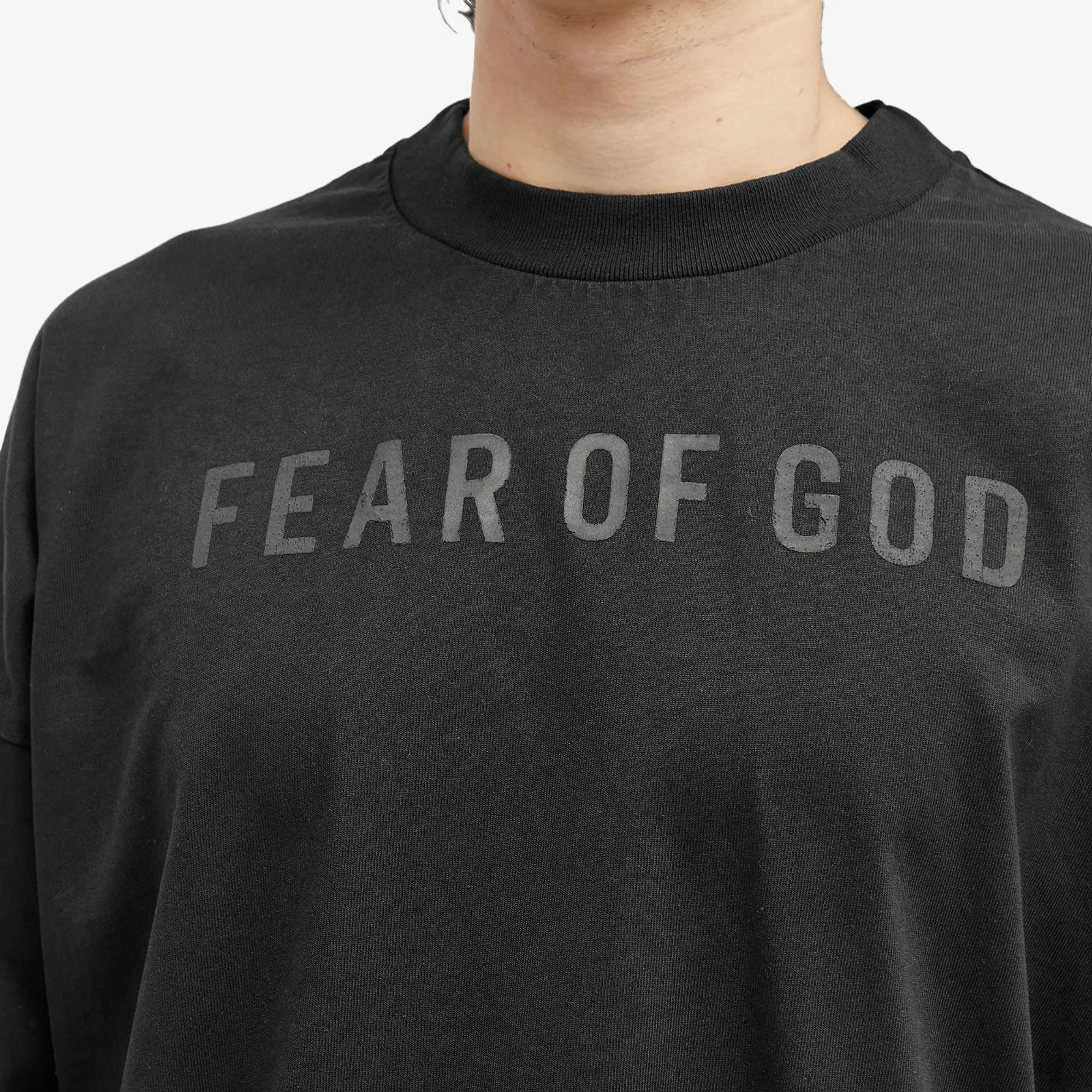 Fear of God Men's Long Sleeve Thunderbird Logo T-Shirt Black