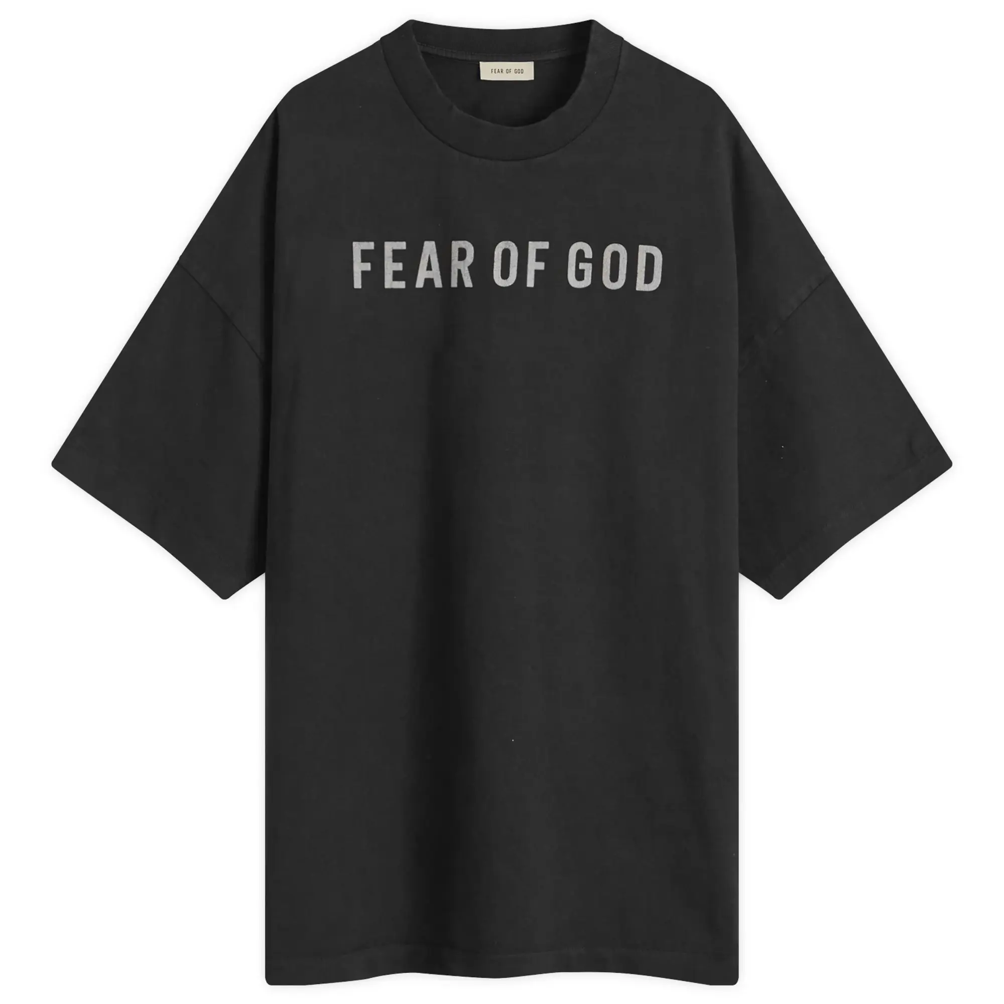 Fear of God Men's Short Sleeve Text Print T-Shirt Black/Grey