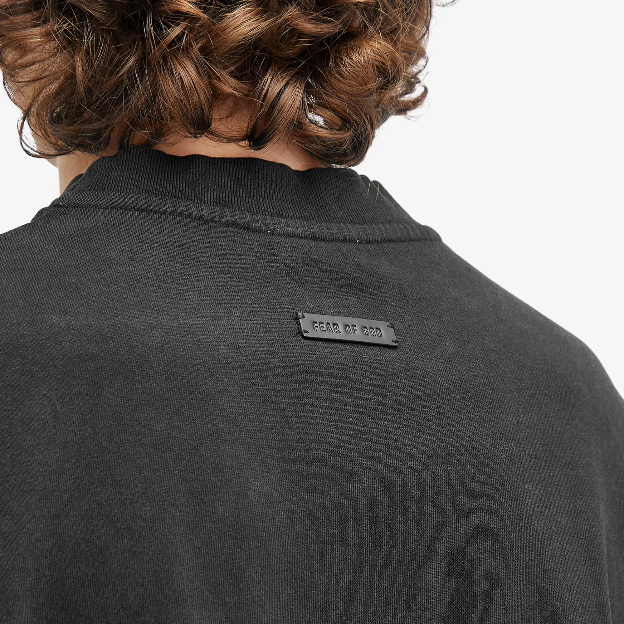 Fear of God Men's Short Sleeve Text Print T-Shirt Black/Grey