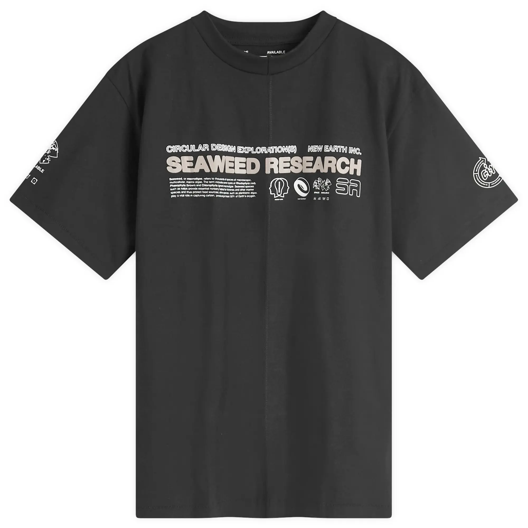 Space Available Men's Seaweed Research T-Shirt Black