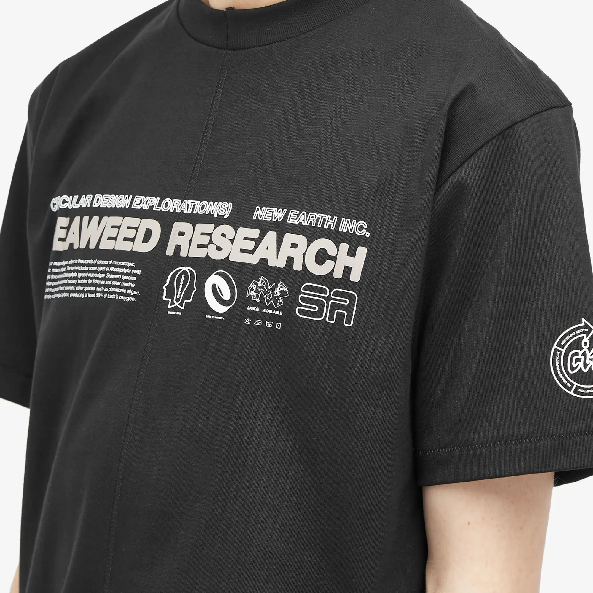 Space Available Men's Seaweed Research T-Shirt Black