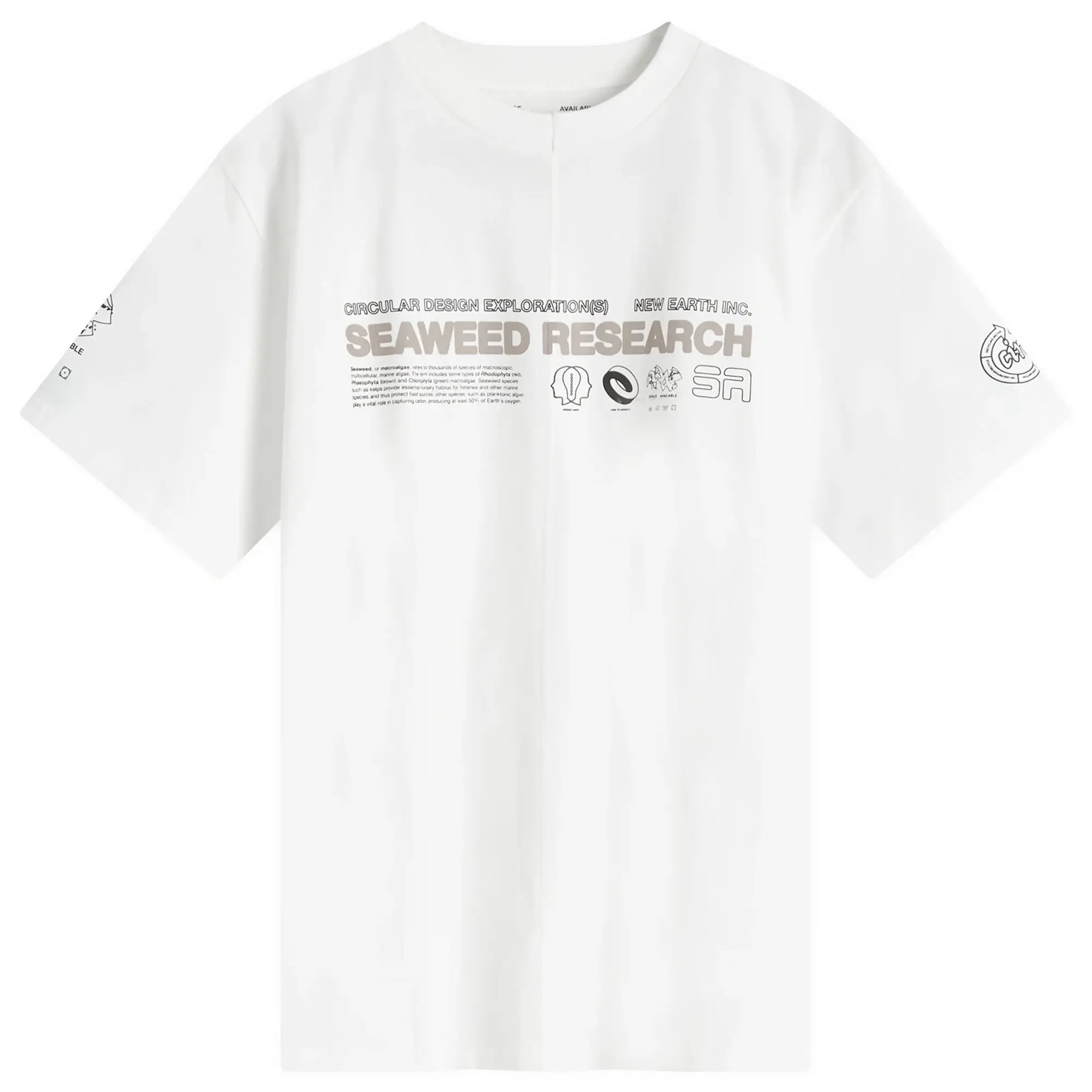 Space Available Men's Seaweed Research T-Shirt Off White