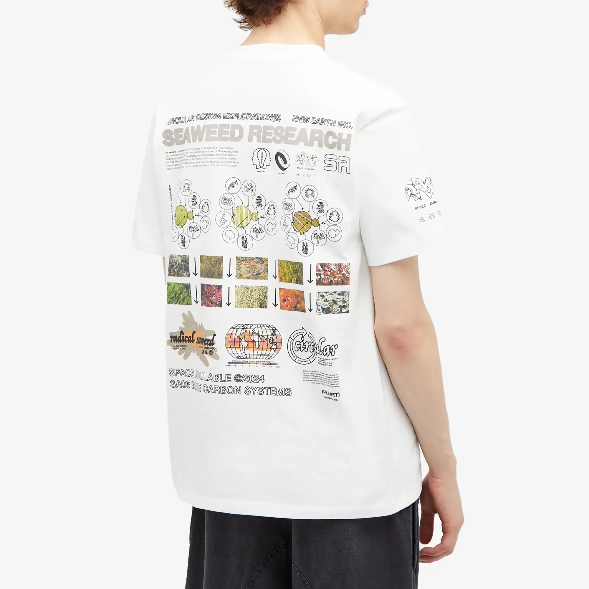 Space Available Men's Seaweed Research T-Shirt Off White
