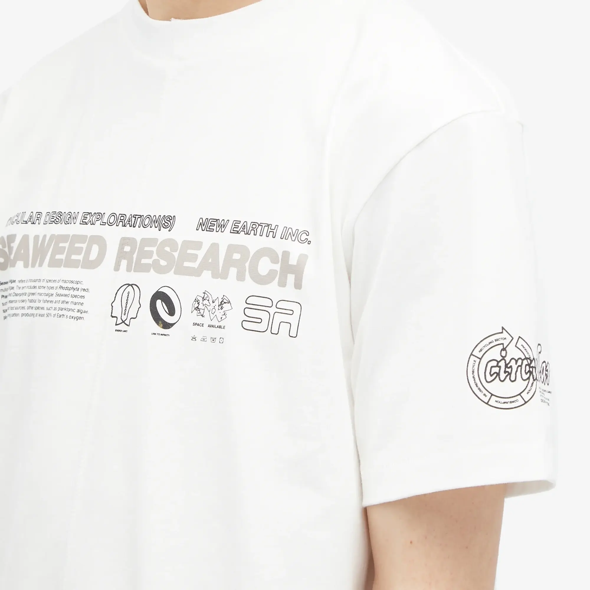 Space Available Men's Seaweed Research T-Shirt Off White