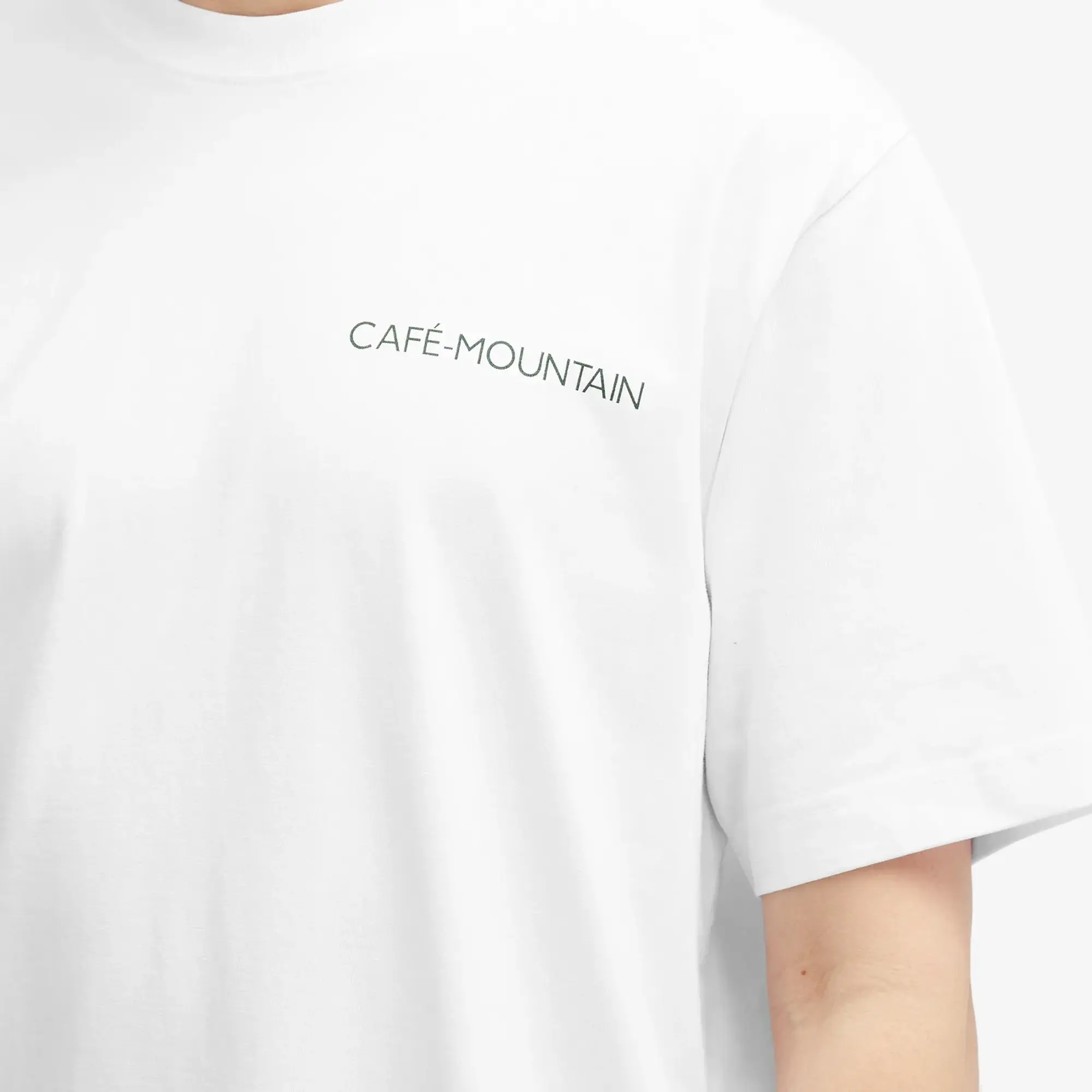 Café Mountain Men's Clubhouse T-Shirt Natural/Green