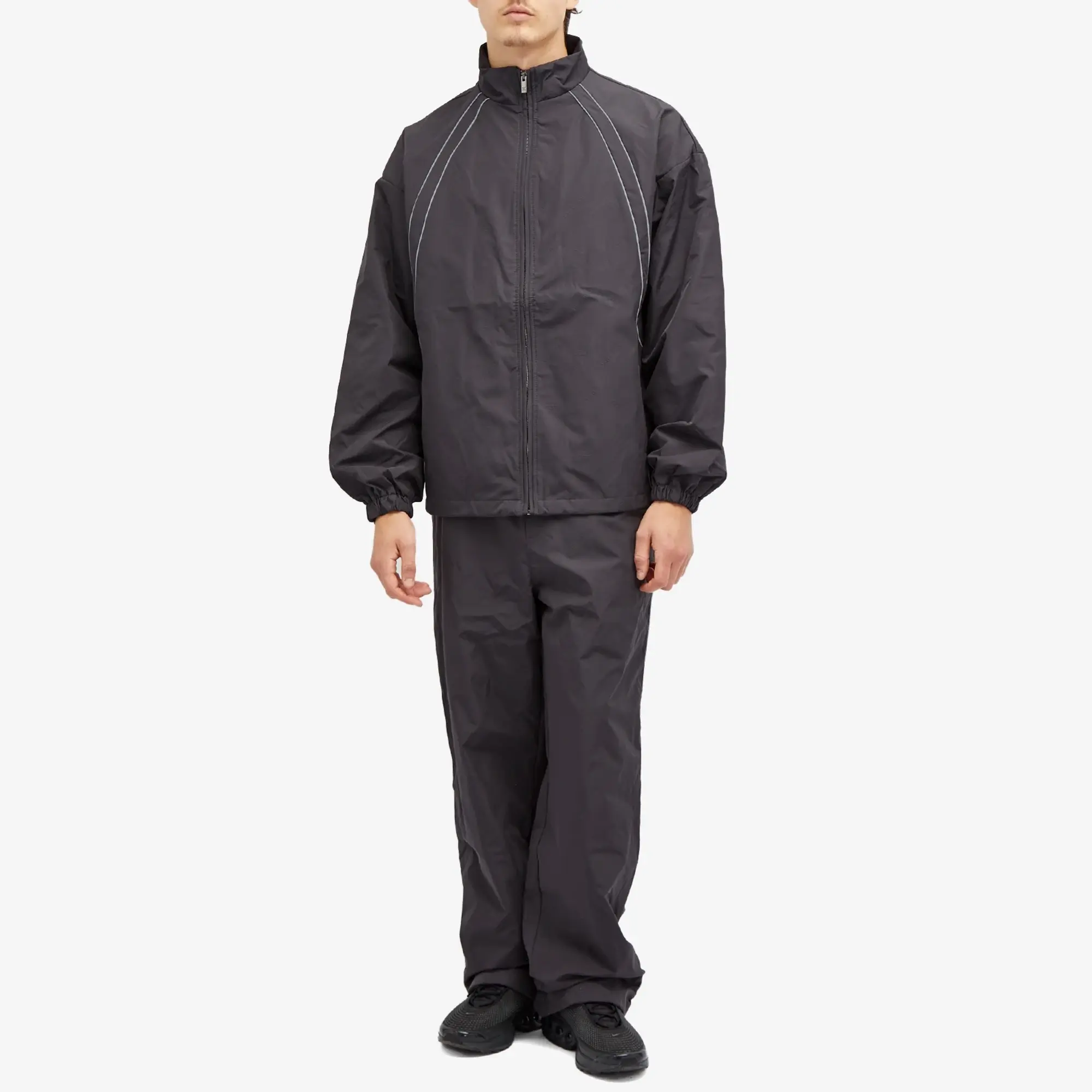 Daily Paper Men's Taye Logo Track Jacket Obsidian Black