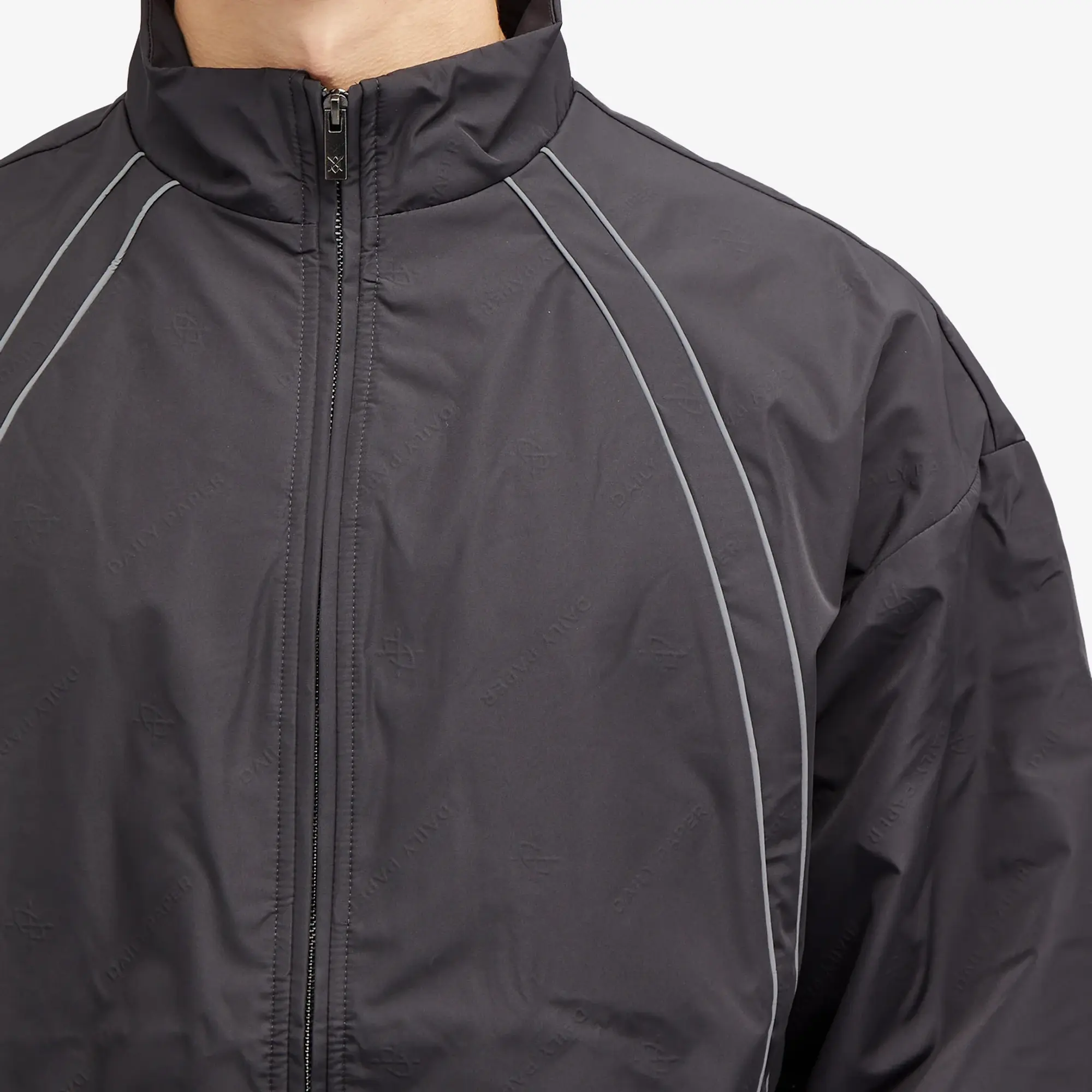 Daily Paper Men's Taye Logo Track Jacket Obsidian Black