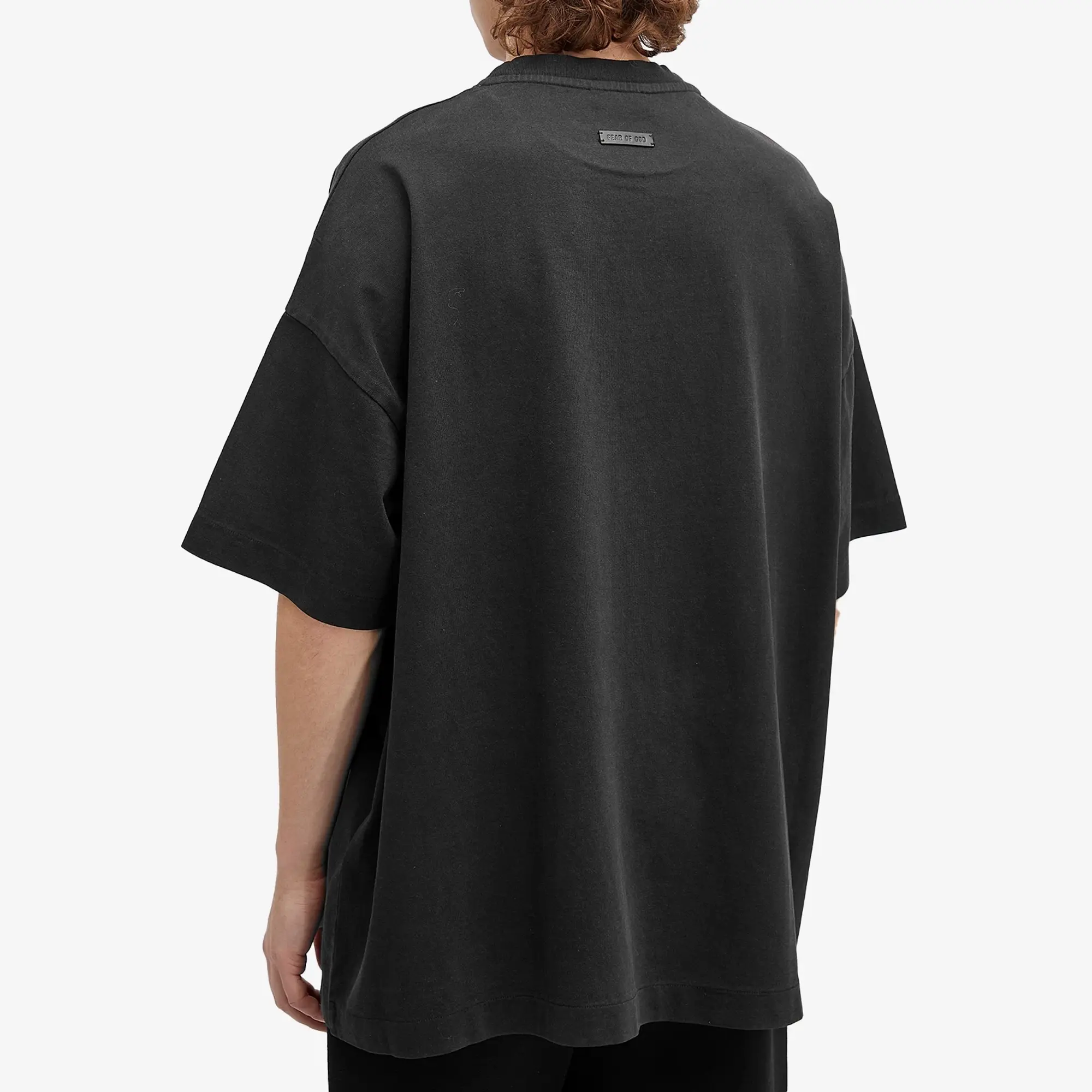Fear of God Men's Short Sleeve Text Print T-Shirt Black