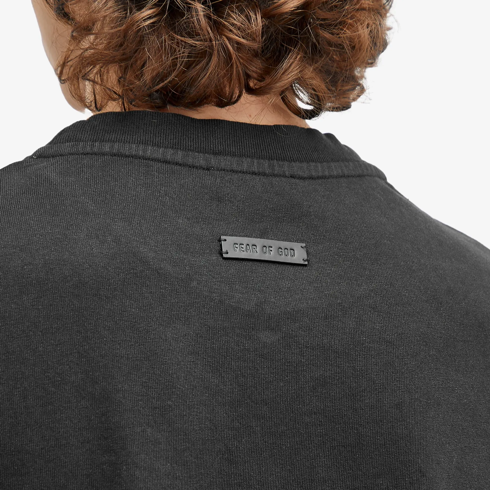 Fear of God Men's Short Sleeve Text Print T-Shirt Black