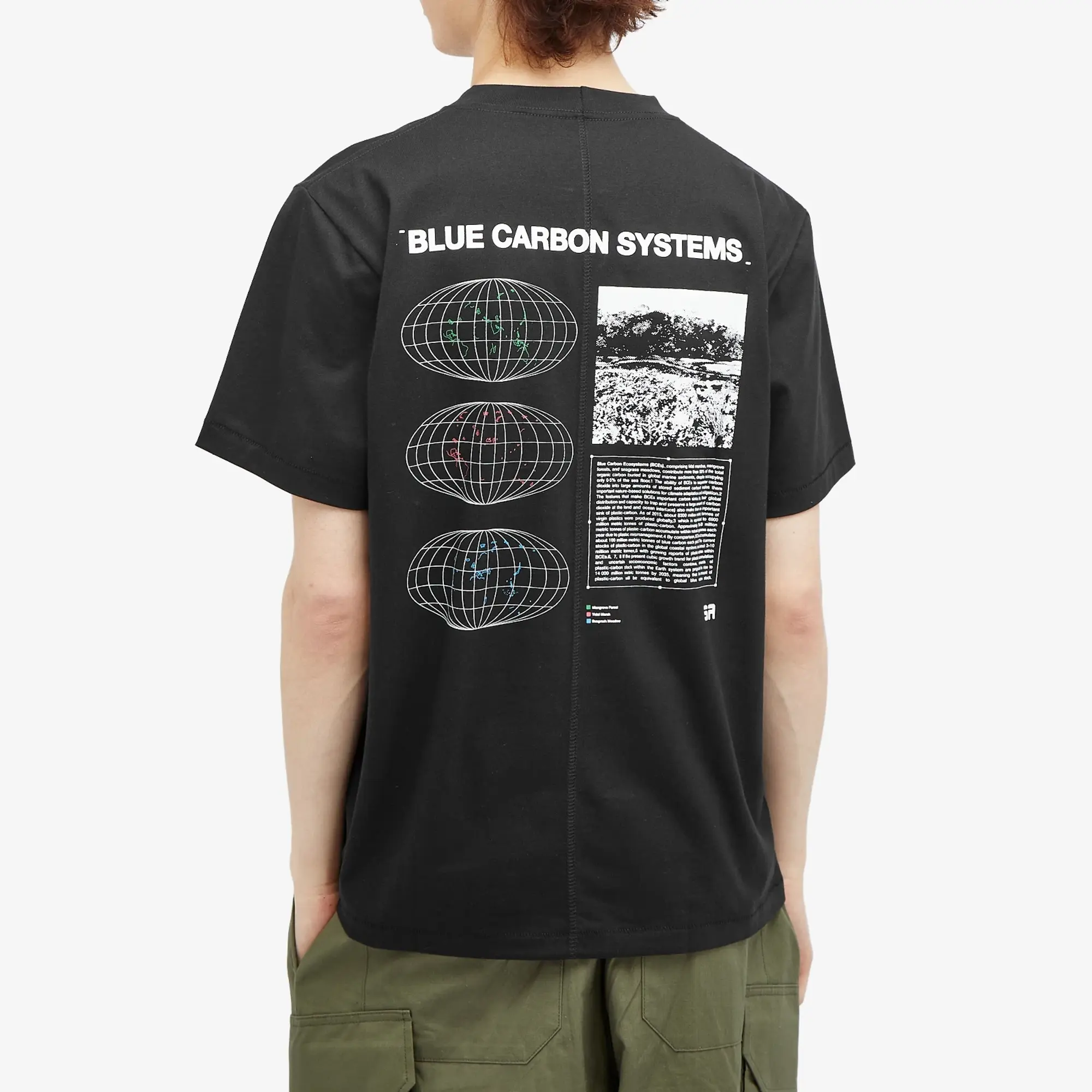 Space Available Men's Blue Carbon Systems Infographic T-Shirt Black