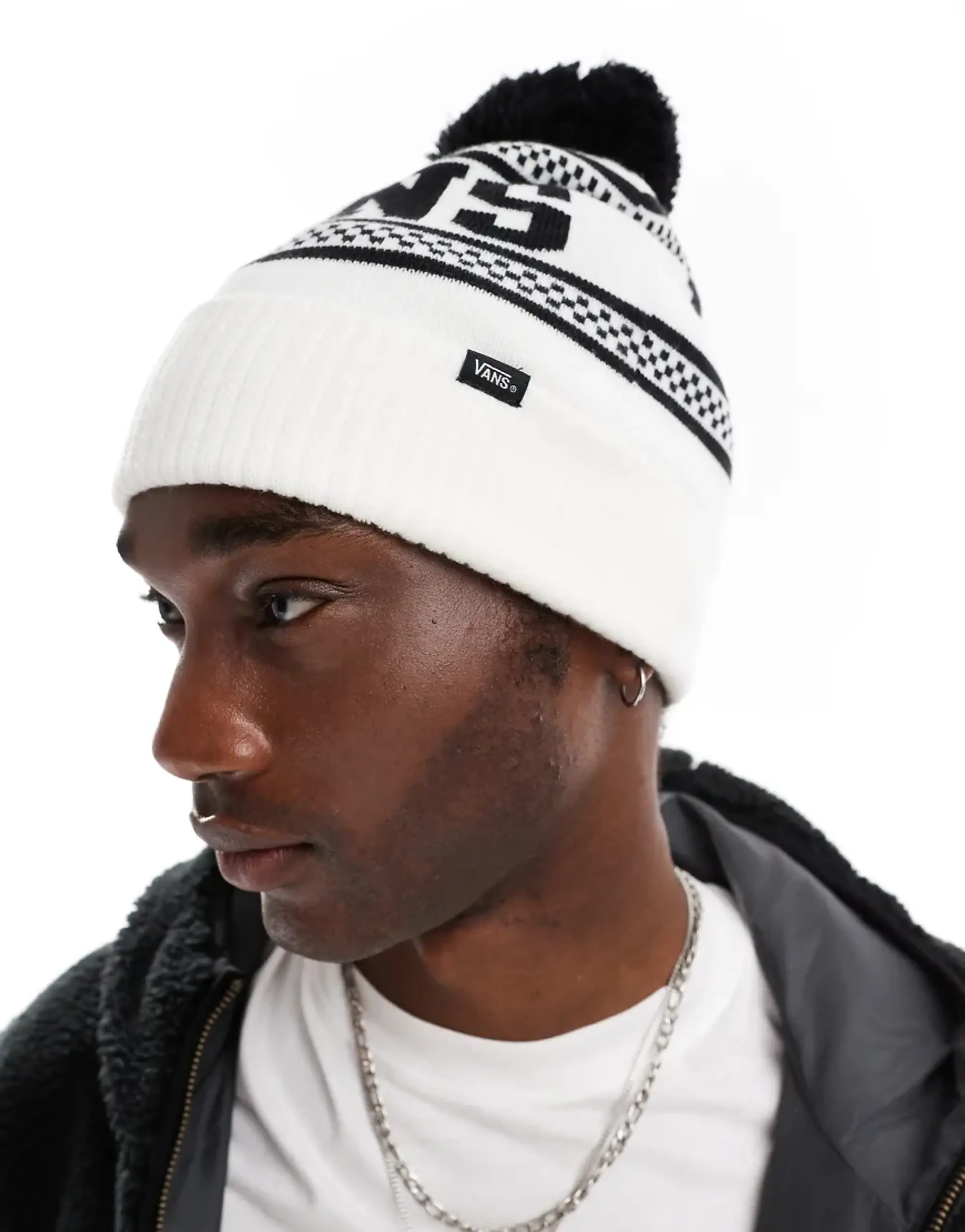 Vans Check Pom Beanie Marshmallow Universal