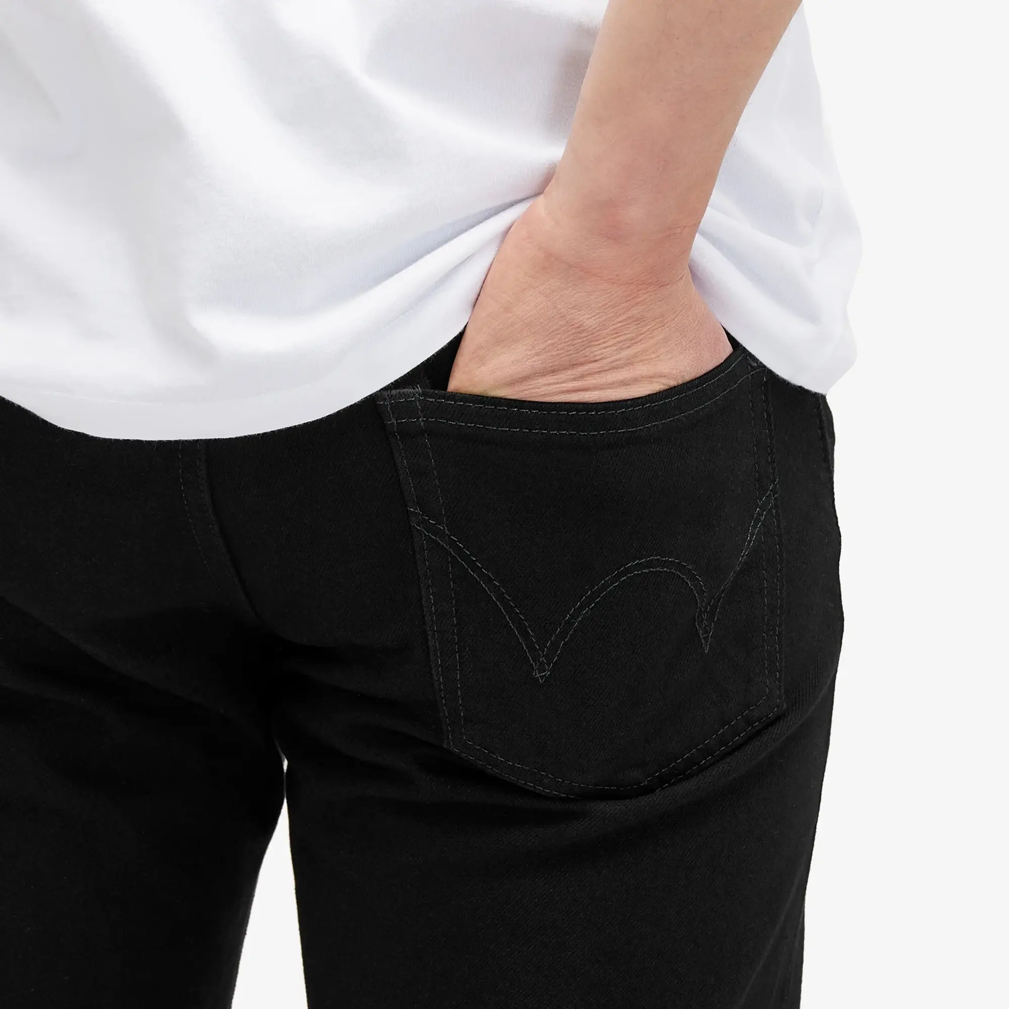 Edwin Men's Slim Tapered Jean Black Unwashed