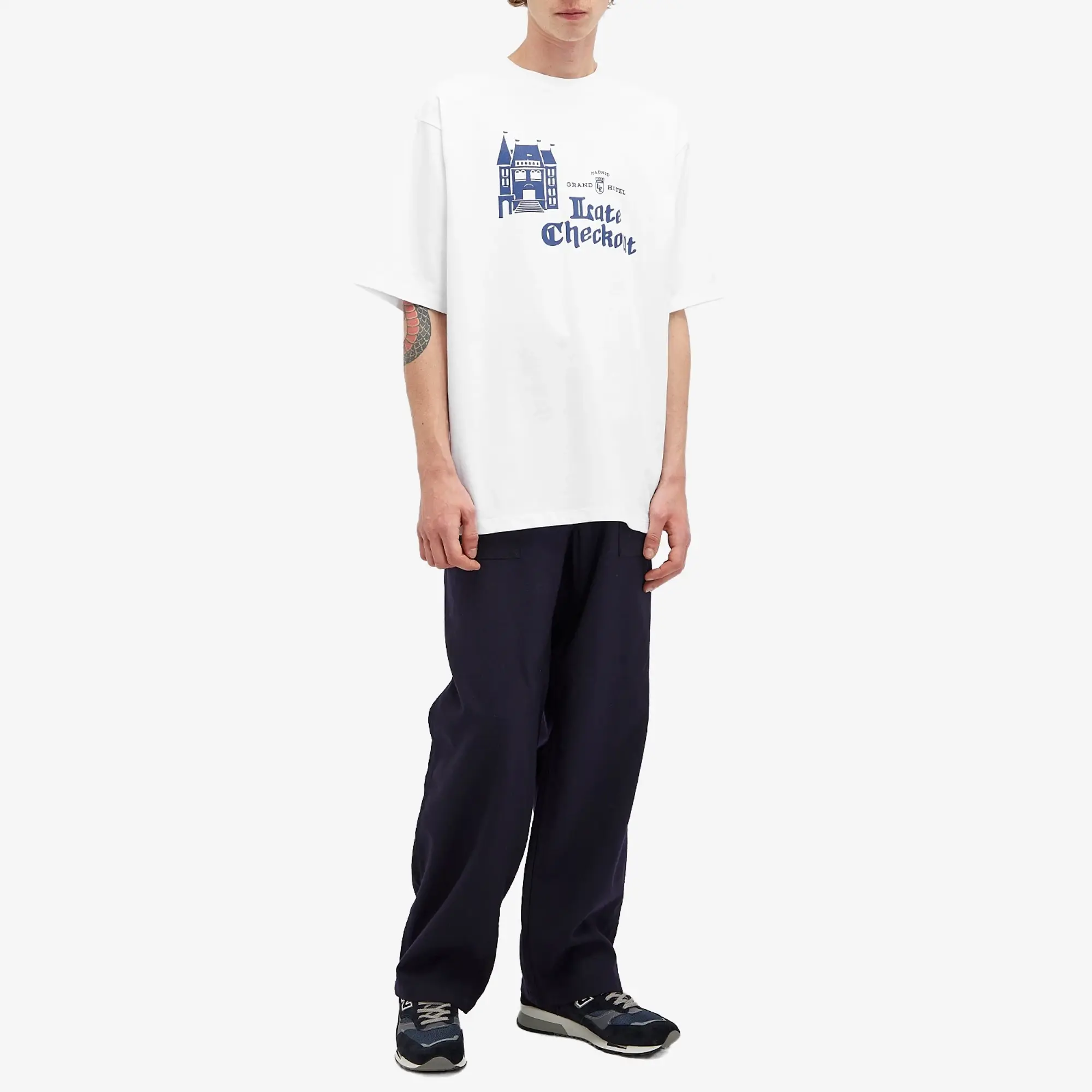 Late Checkout Men's Hotel T-Shirt White
