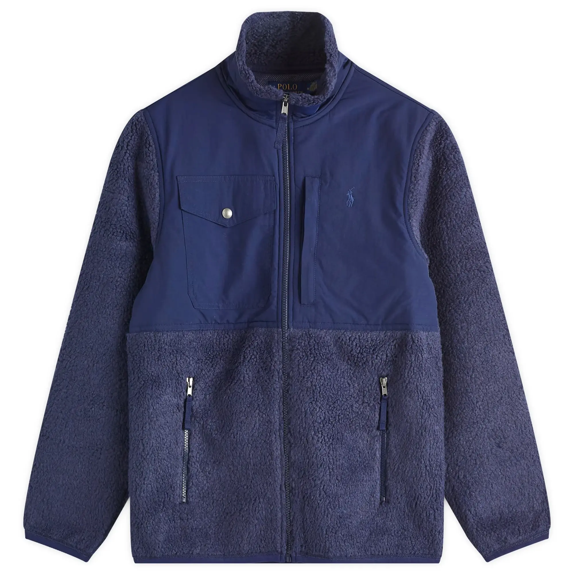 Polo Ralph Lauren Men's Zip Through Panel Fleece Newport Navy