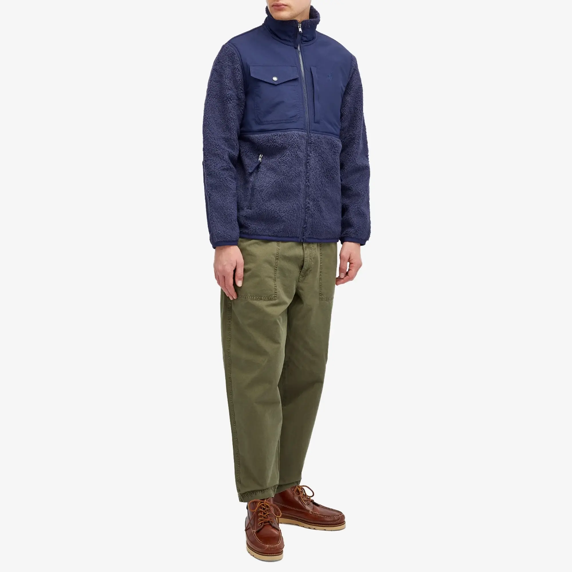 Polo Ralph Lauren Men's Zip Through Panel Fleece Newport Navy