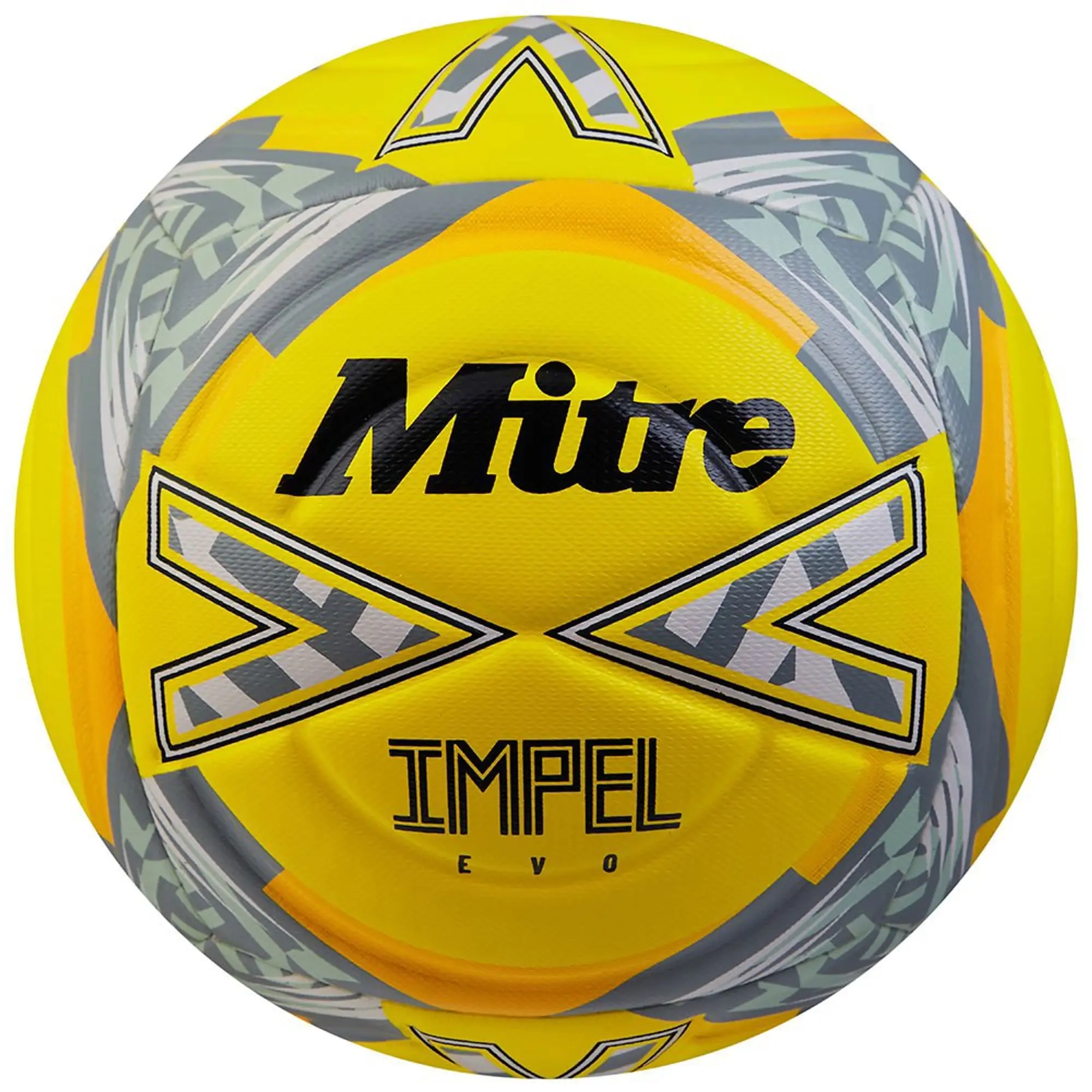 Mitre Impel Evo Football - FLUO YELLOW/BLACK/CIRCULAR GREY