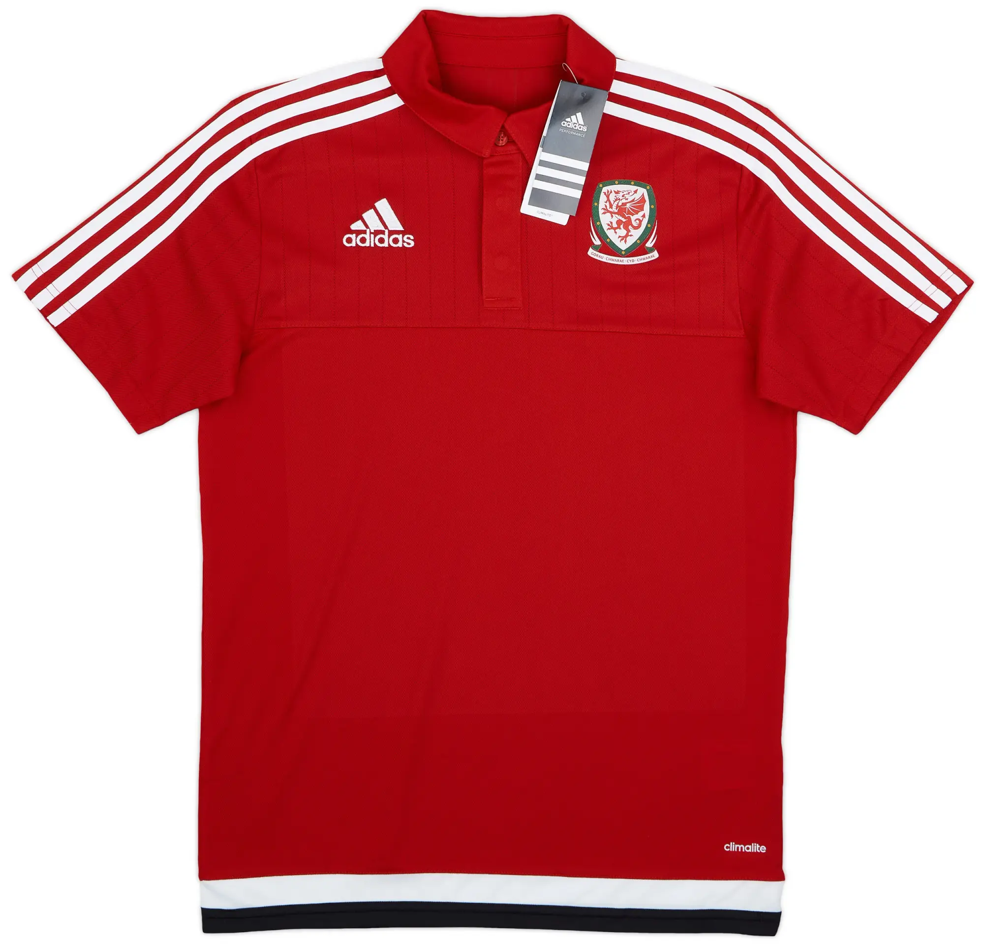 2014-15 Wales adidas Polo T-Shirt (S)