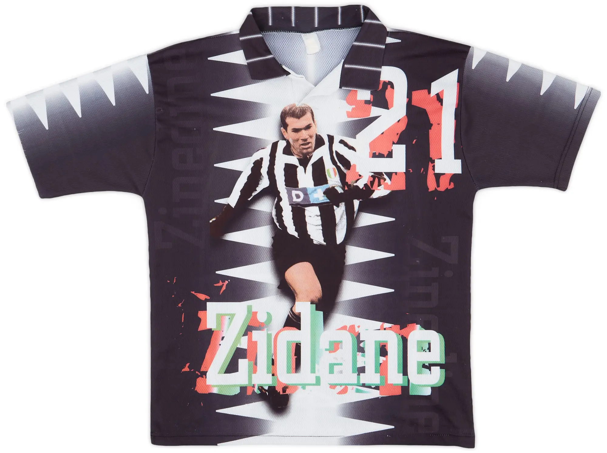 1995-96 Juventus Zidane Graphic Shirt - 8/10 - (L)