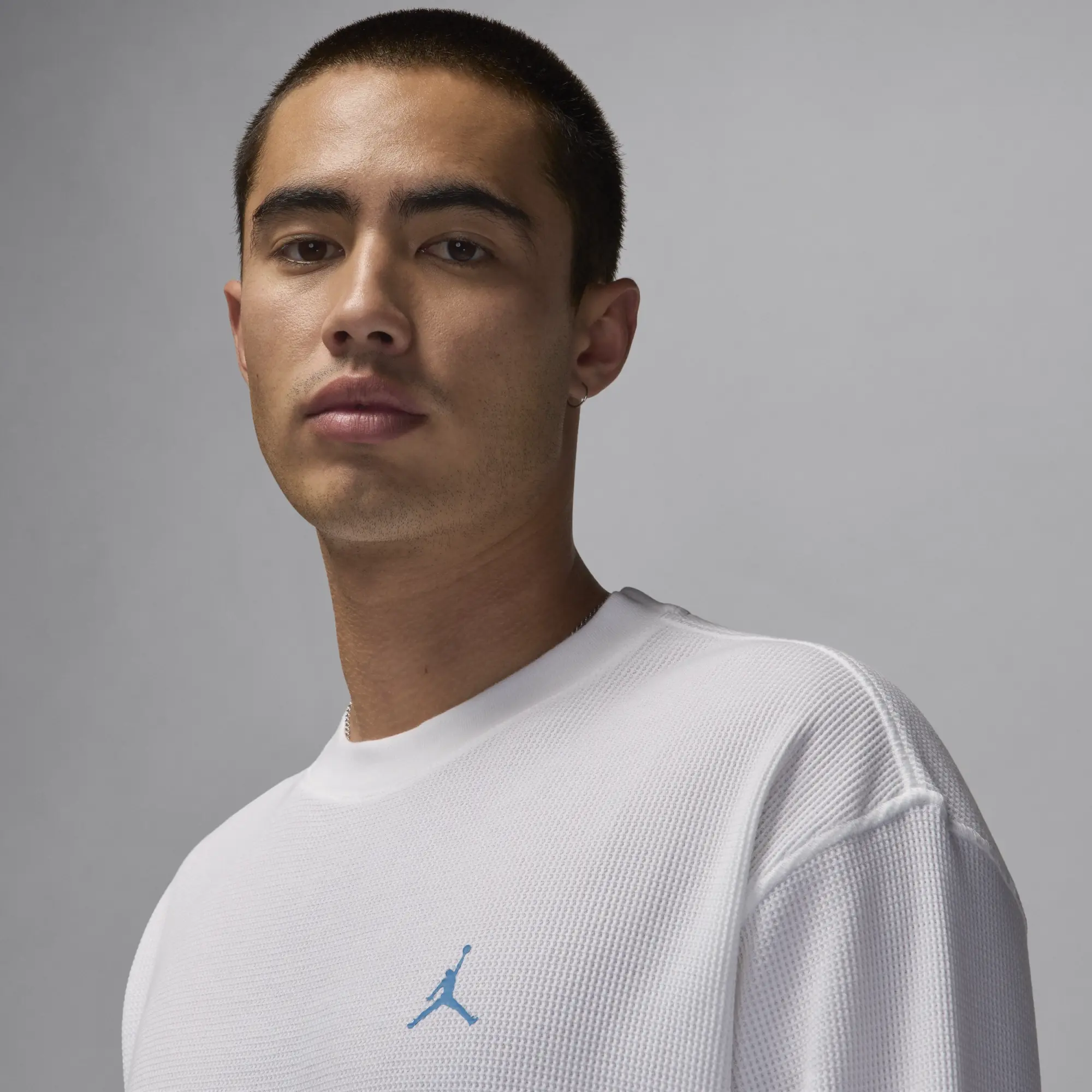 Nike Jordan Essentials Men's Long-Sleeve Top - White - Cotton/Polyester