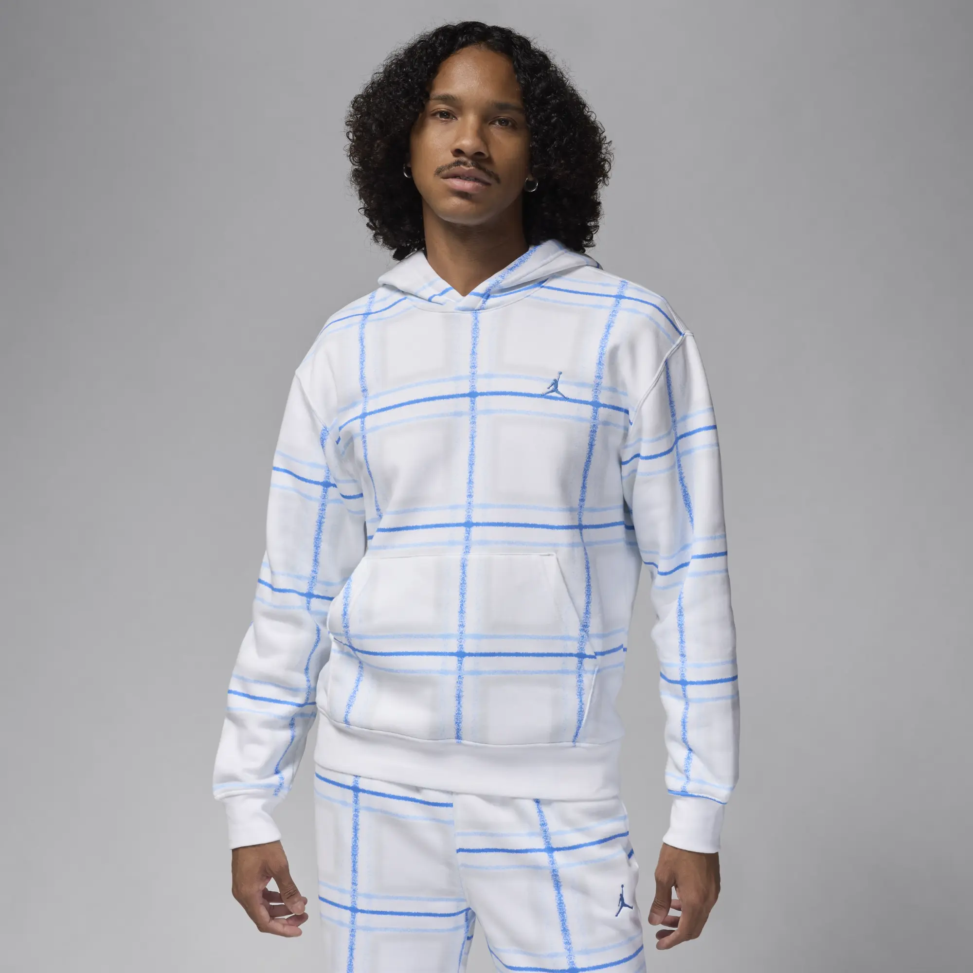 Nike Jordan Essentials Men's Fleece Pullover Hoodie - White - Cotton/Polyester