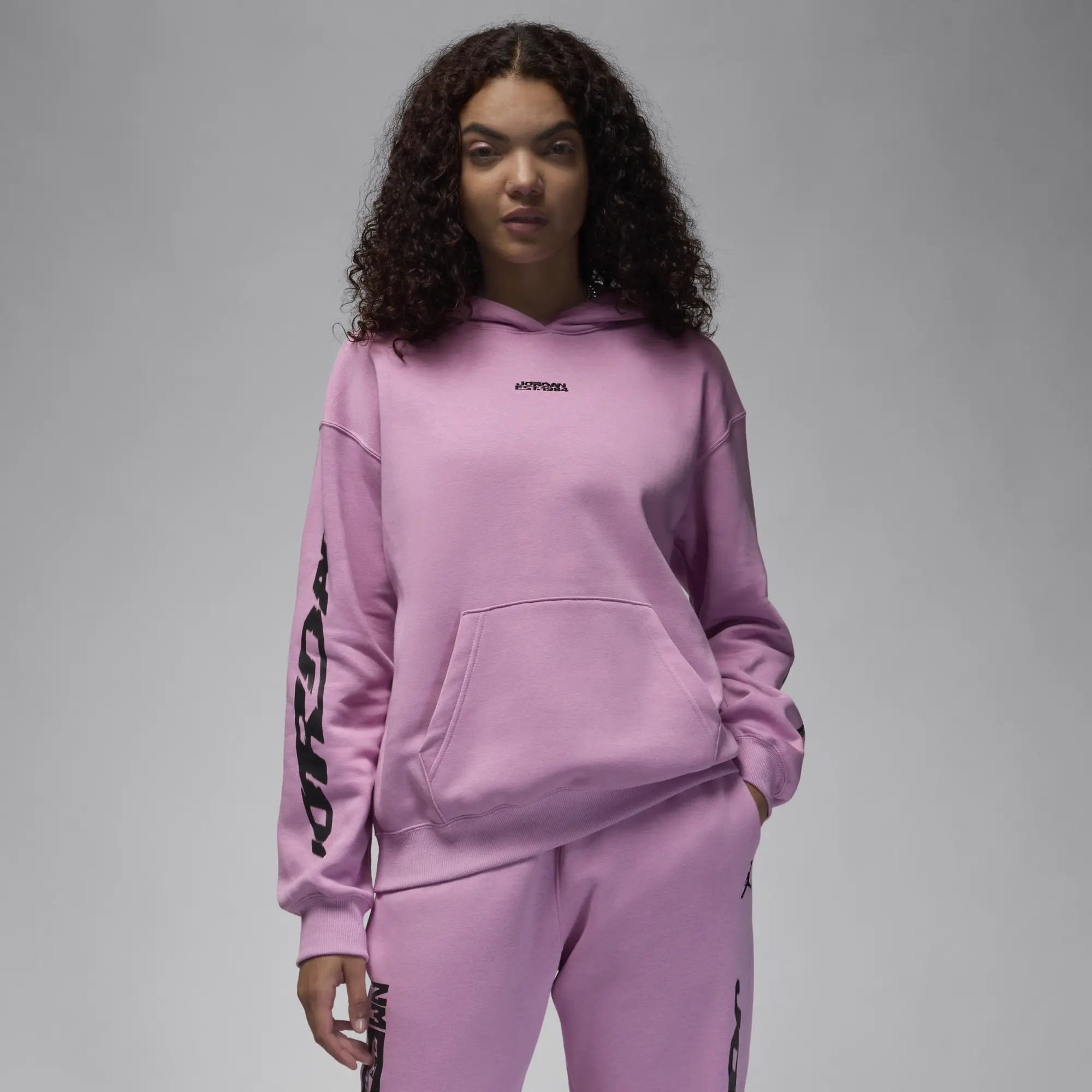 Nike Jordan Brooklyn Fleece Women's Pullover Hoodie - Purple - Cotton/Polyester