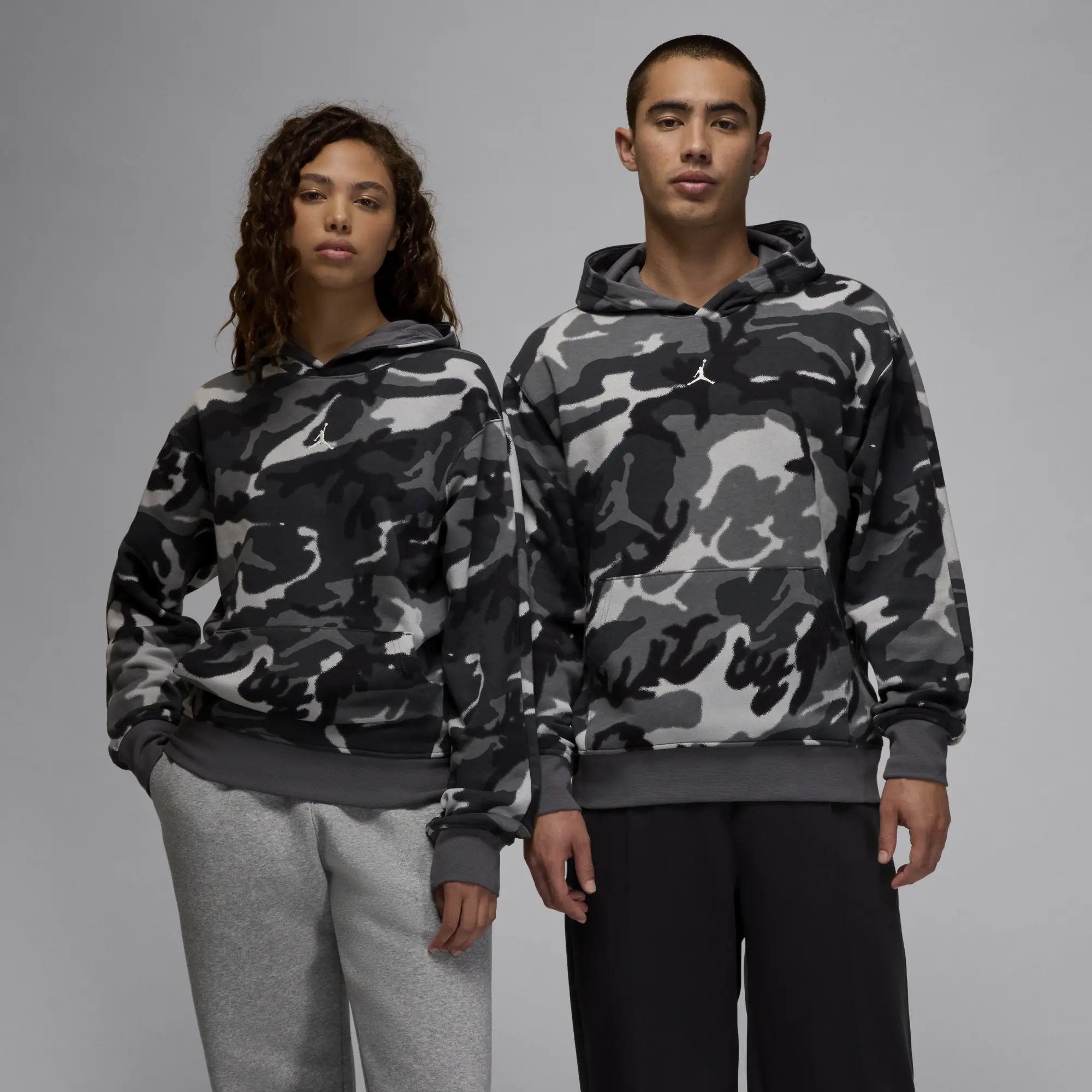 Nike Jordan MVP Men's Camo Pullover Hoodie - Black - Cotton/Polyester