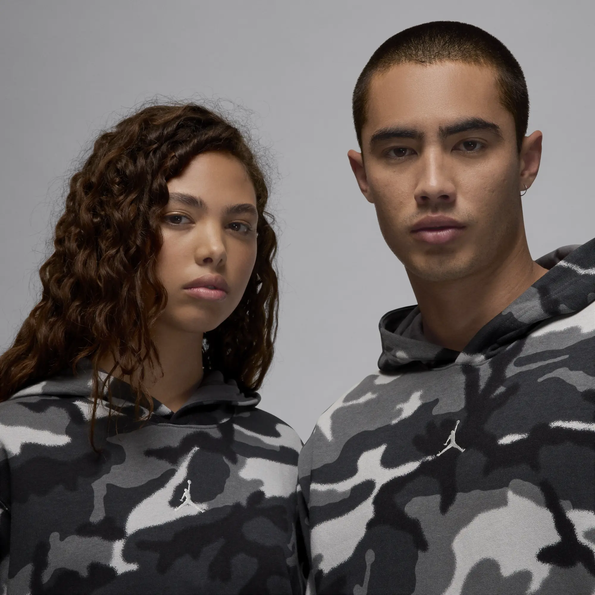 Nike Jordan MVP Men's Camo Pullover Hoodie - Black - Cotton/Polyester