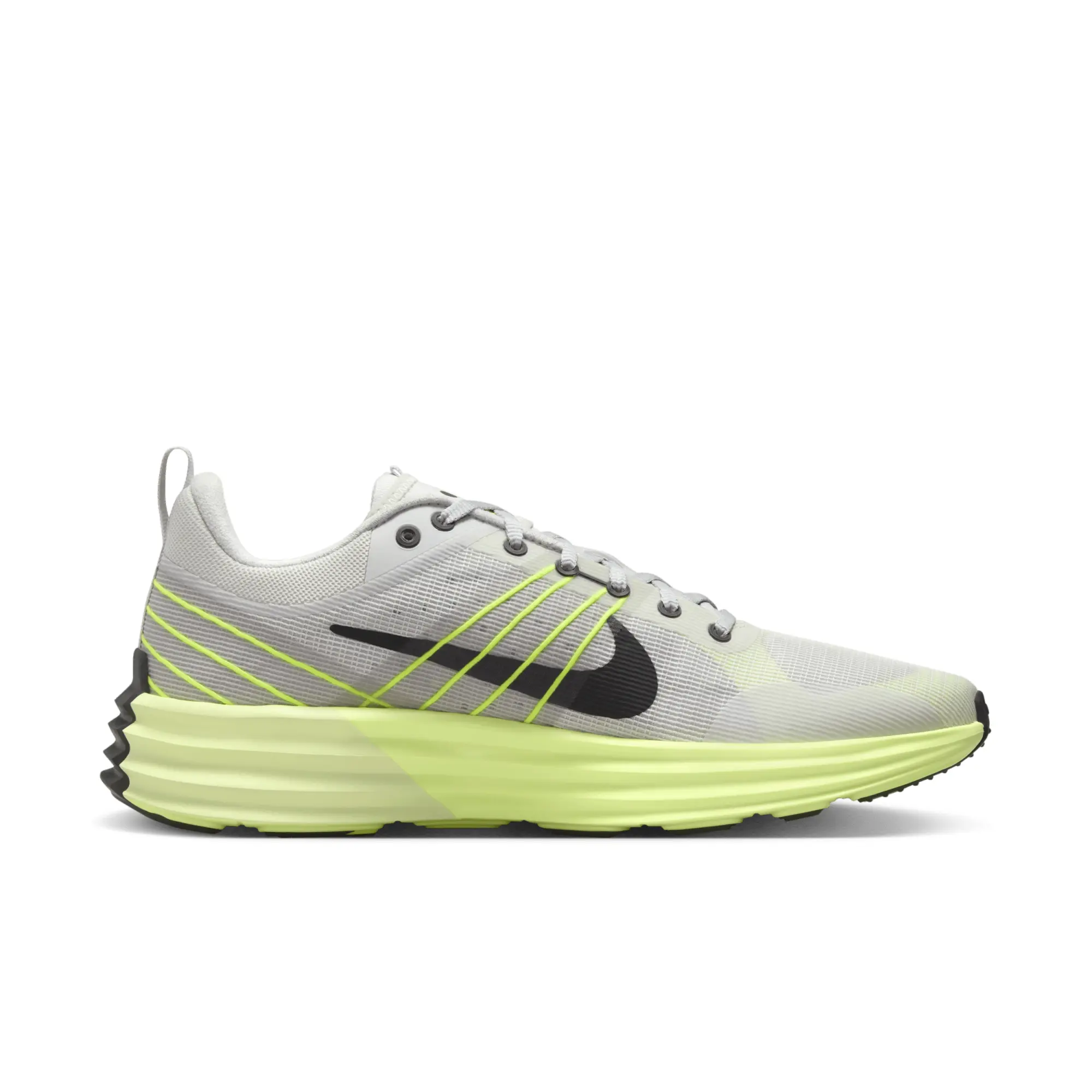 Nike Lunar Roam Trainers In Light Grey And Green-Silver