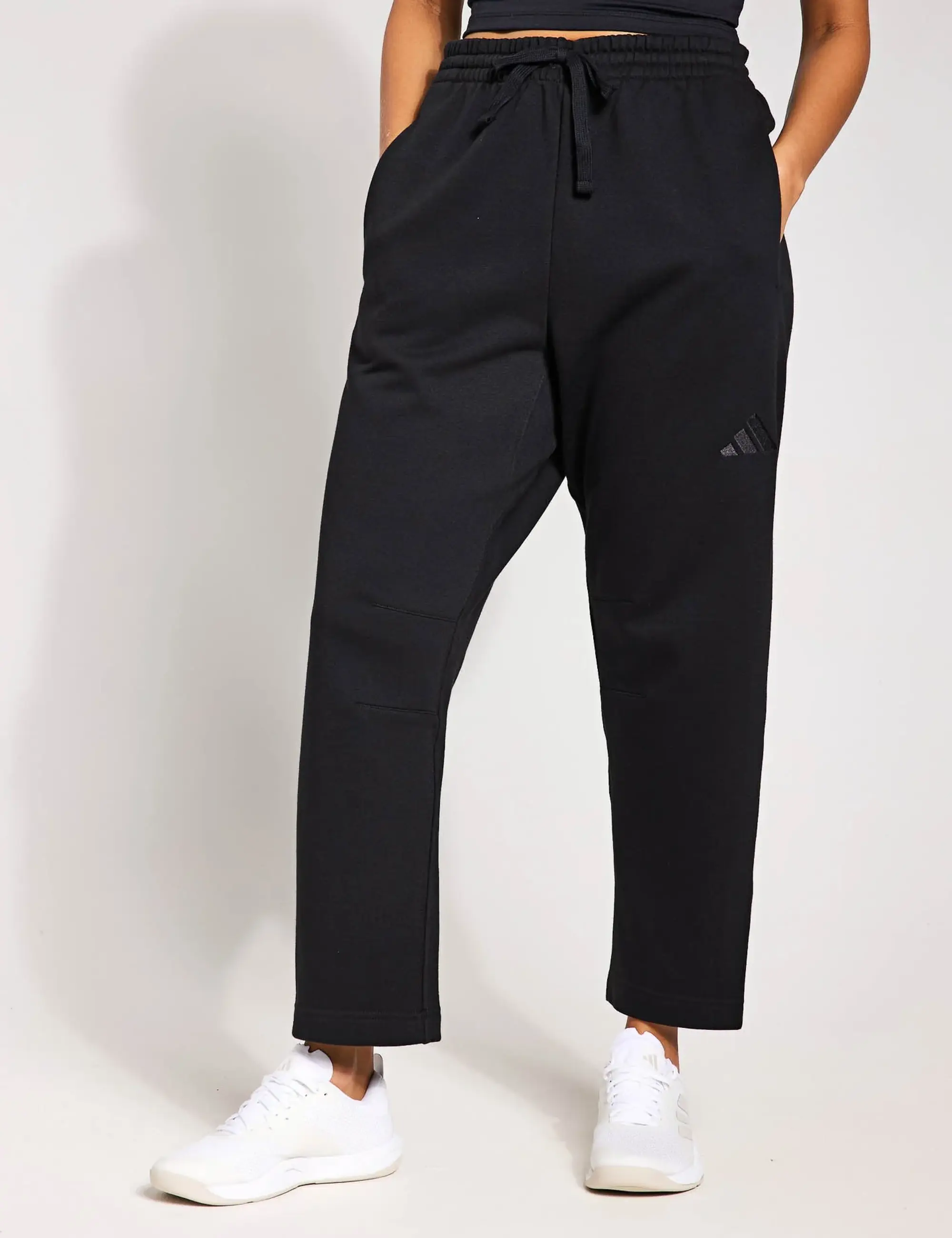 adidas Women's ALL SZN Fleece Barrel Leg Joggers - Black - L - Size: Large