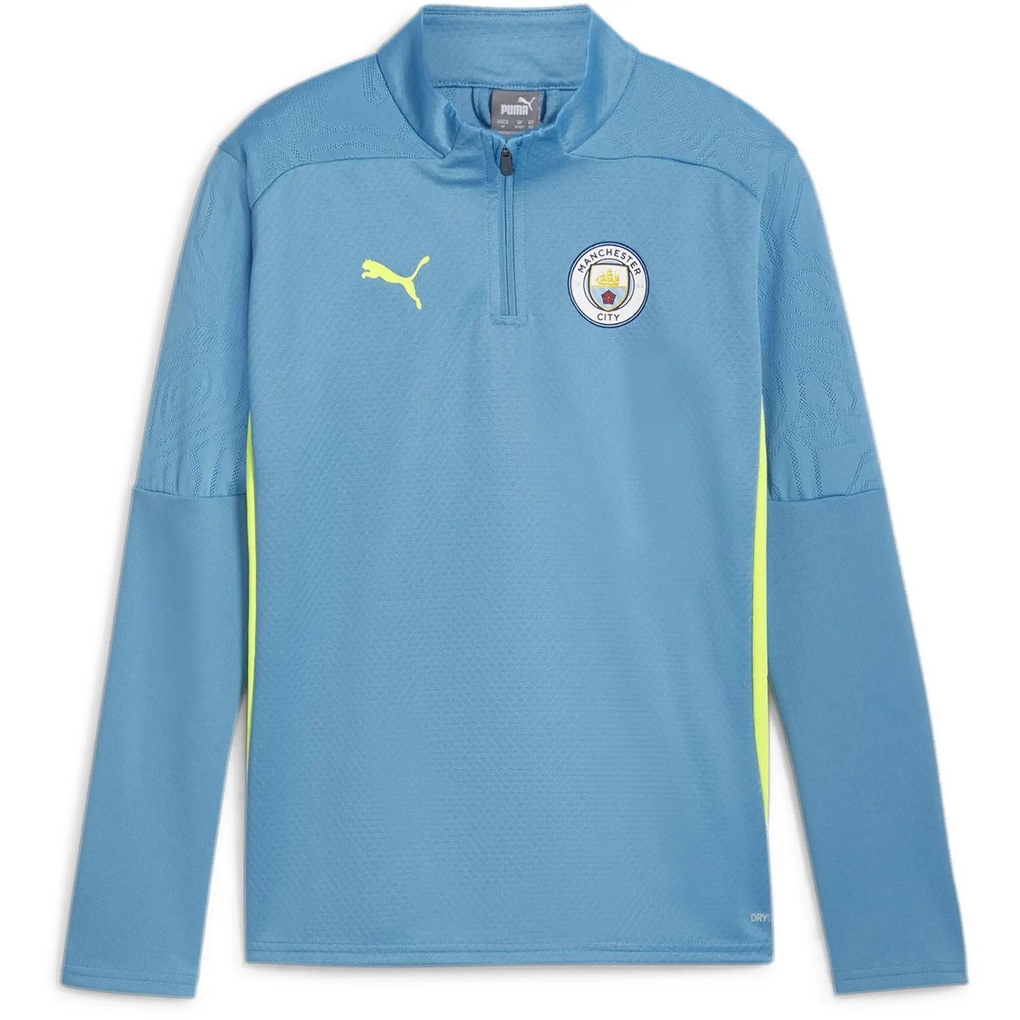 Manchester City PUMA Training 1/4 Zip Top - Blue - Kids