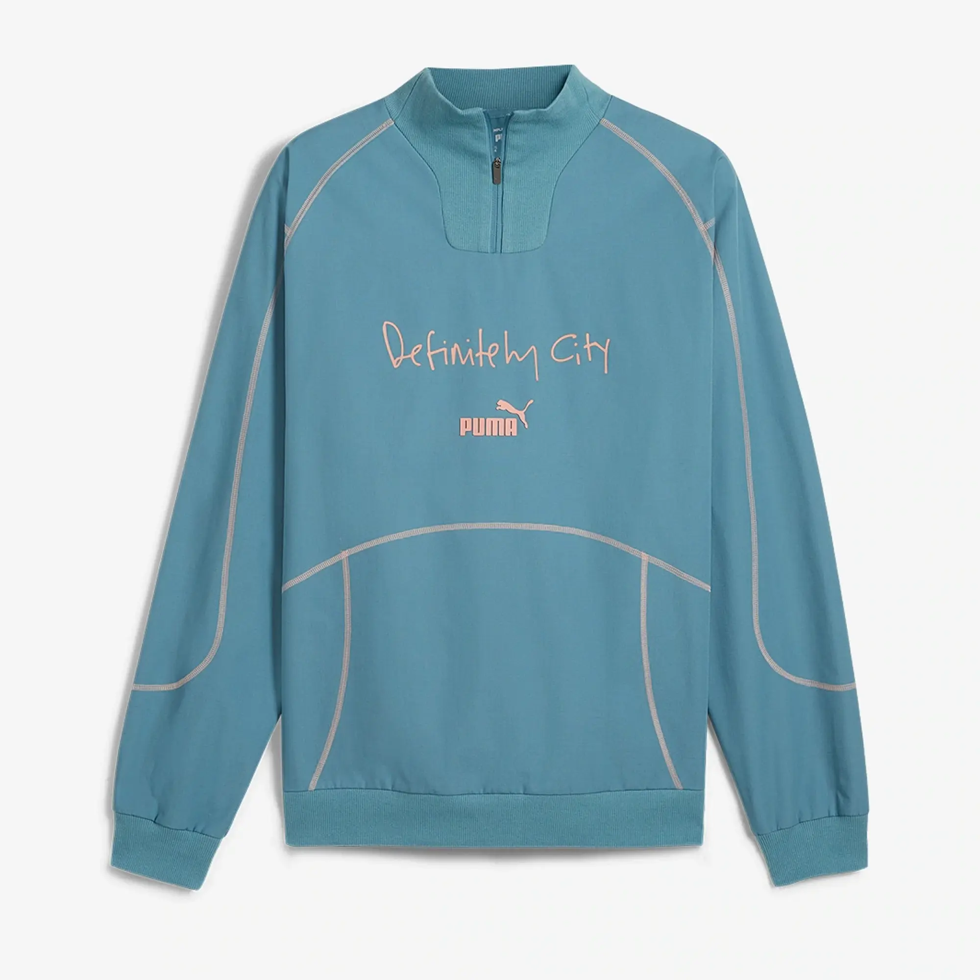 PUMA Manchester City Ftblstatement Drill Top Men, Bold Blue/Poppy Pink