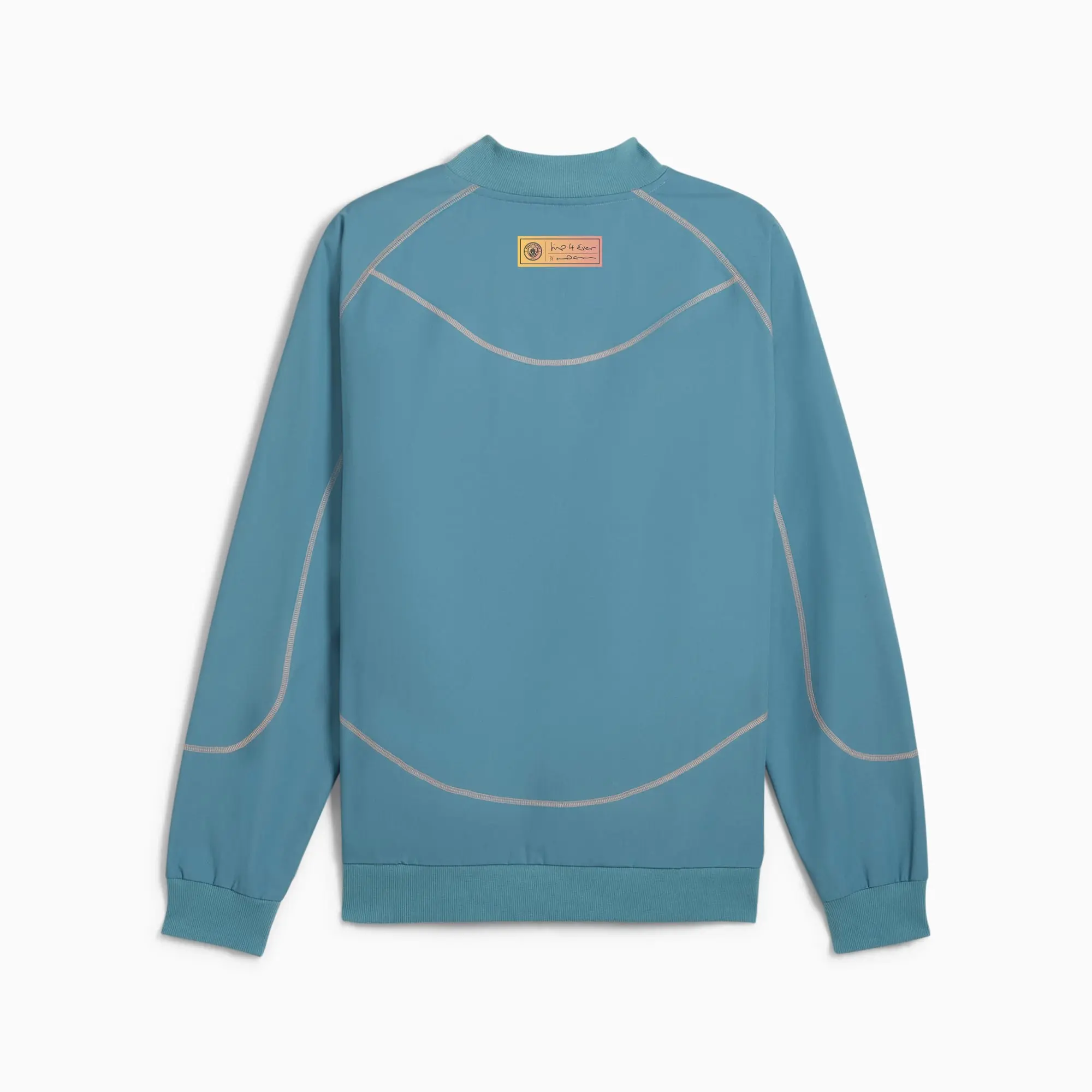 PUMA Manchester City Ftblstatement Drill Top Men, Bold Blue/Poppy Pink