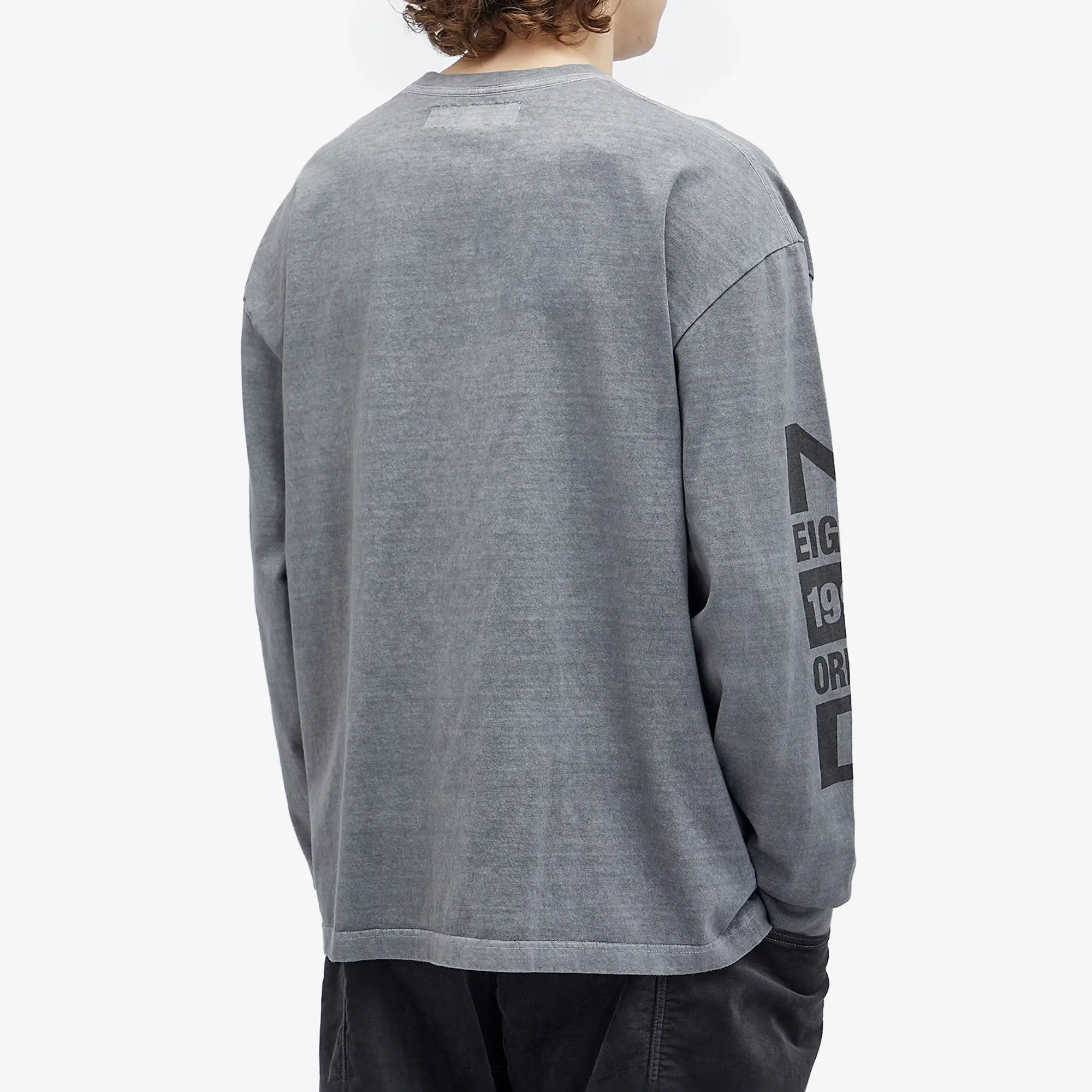 Neighborhood Men's Pigment Dyed Long Sleeve T-Shirt Grey