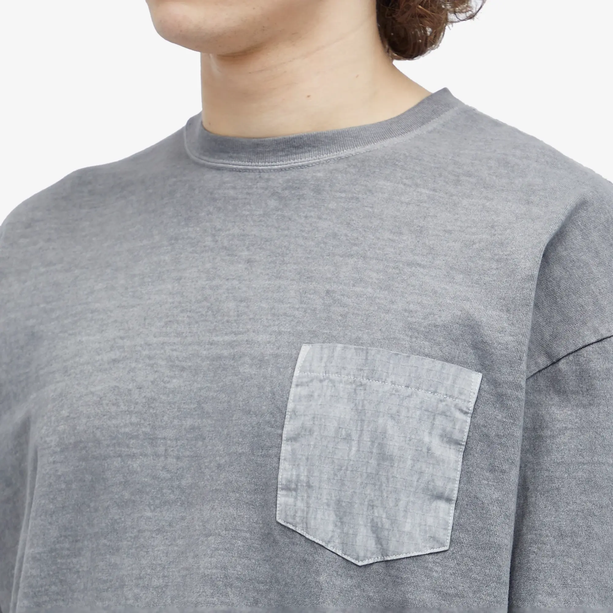 Neighborhood Men's Pigment Dyed Long Sleeve T-Shirt Grey