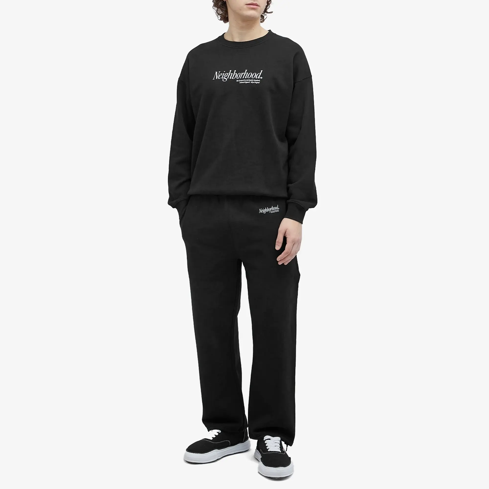 Neighborhood Men's Home Jogger Sweatshirt Set Black