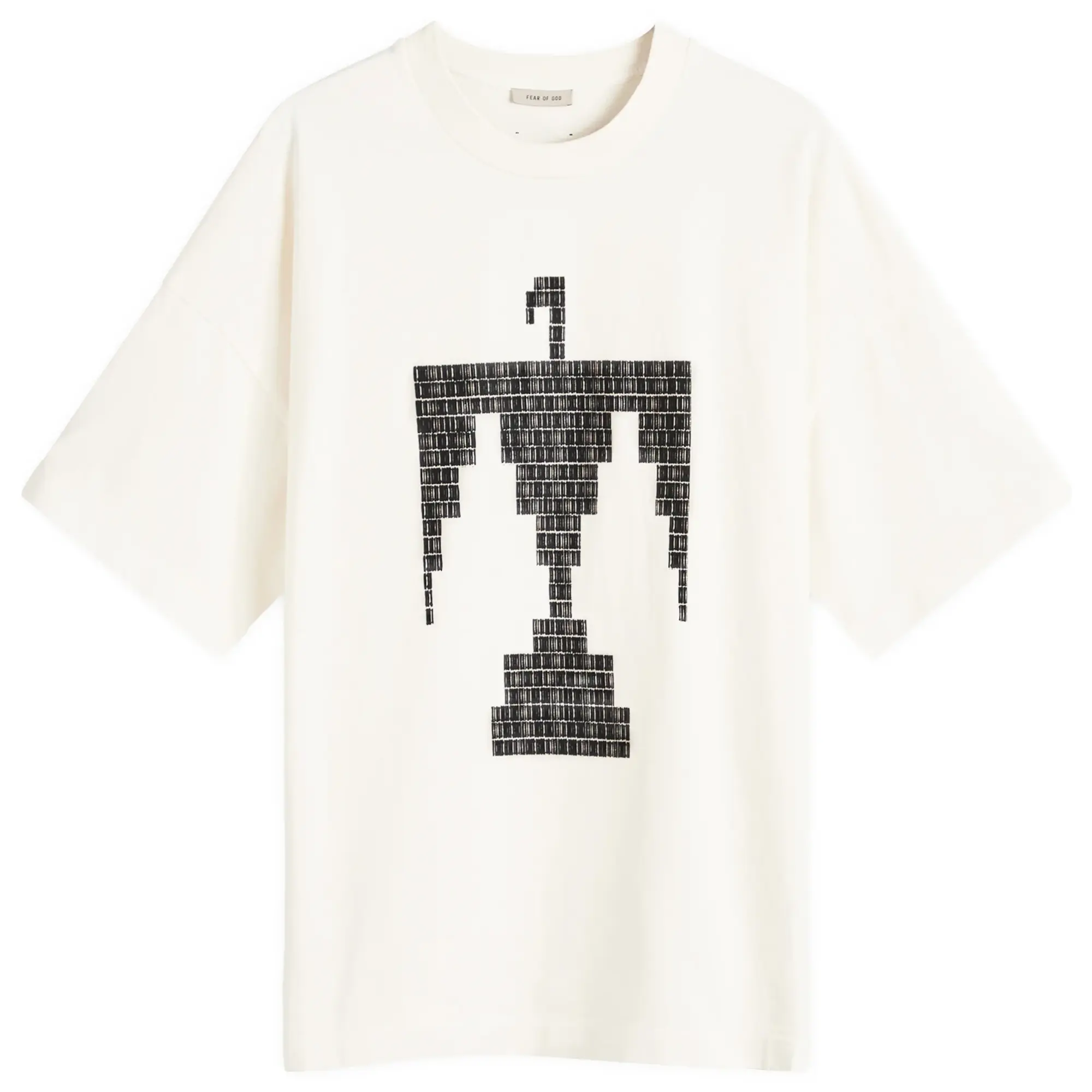 Fear of God Men's Short Sleeve Thunderbird Print T-Shirt Cream