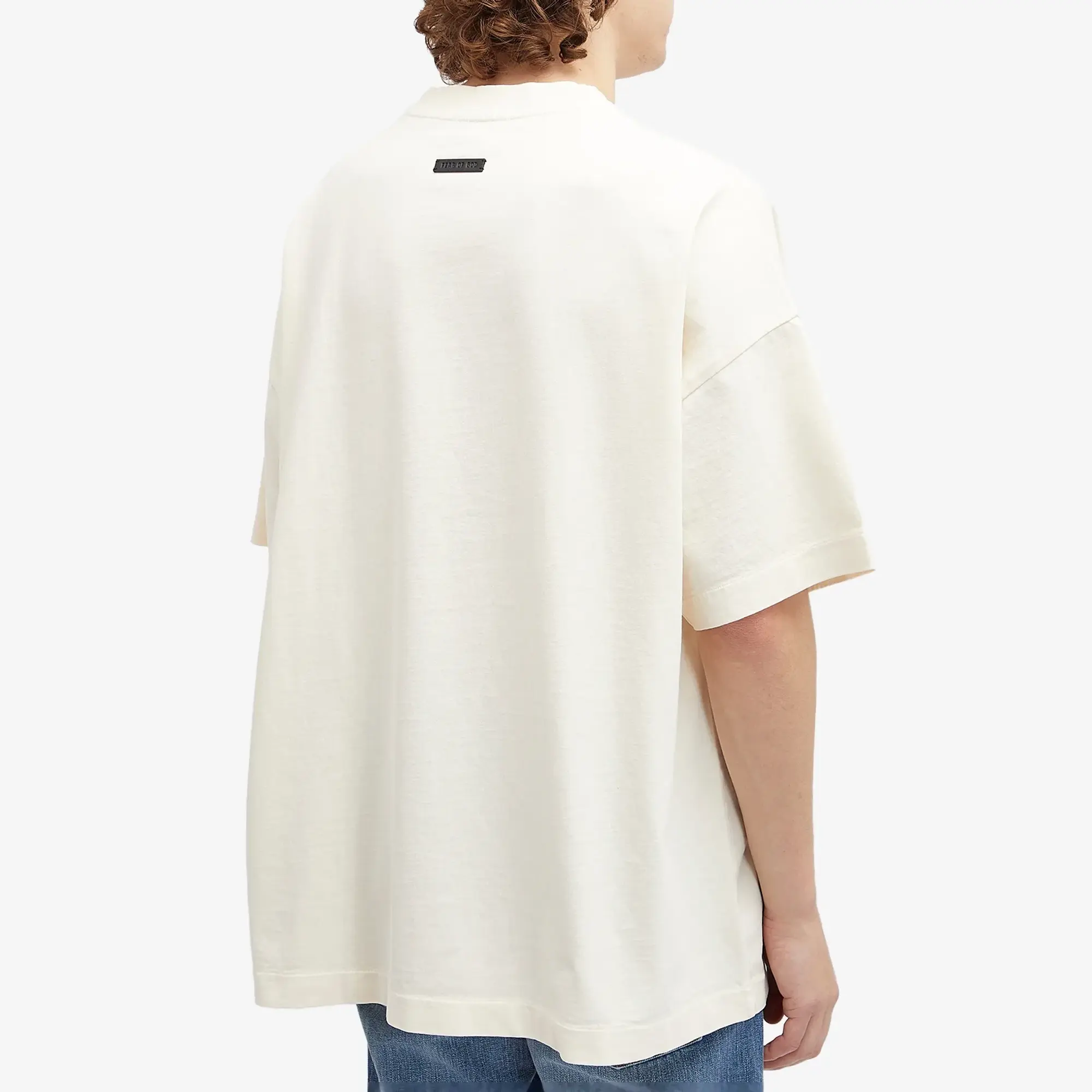 Fear of God Men's Short Sleeve Thunderbird Print T-Shirt Cream