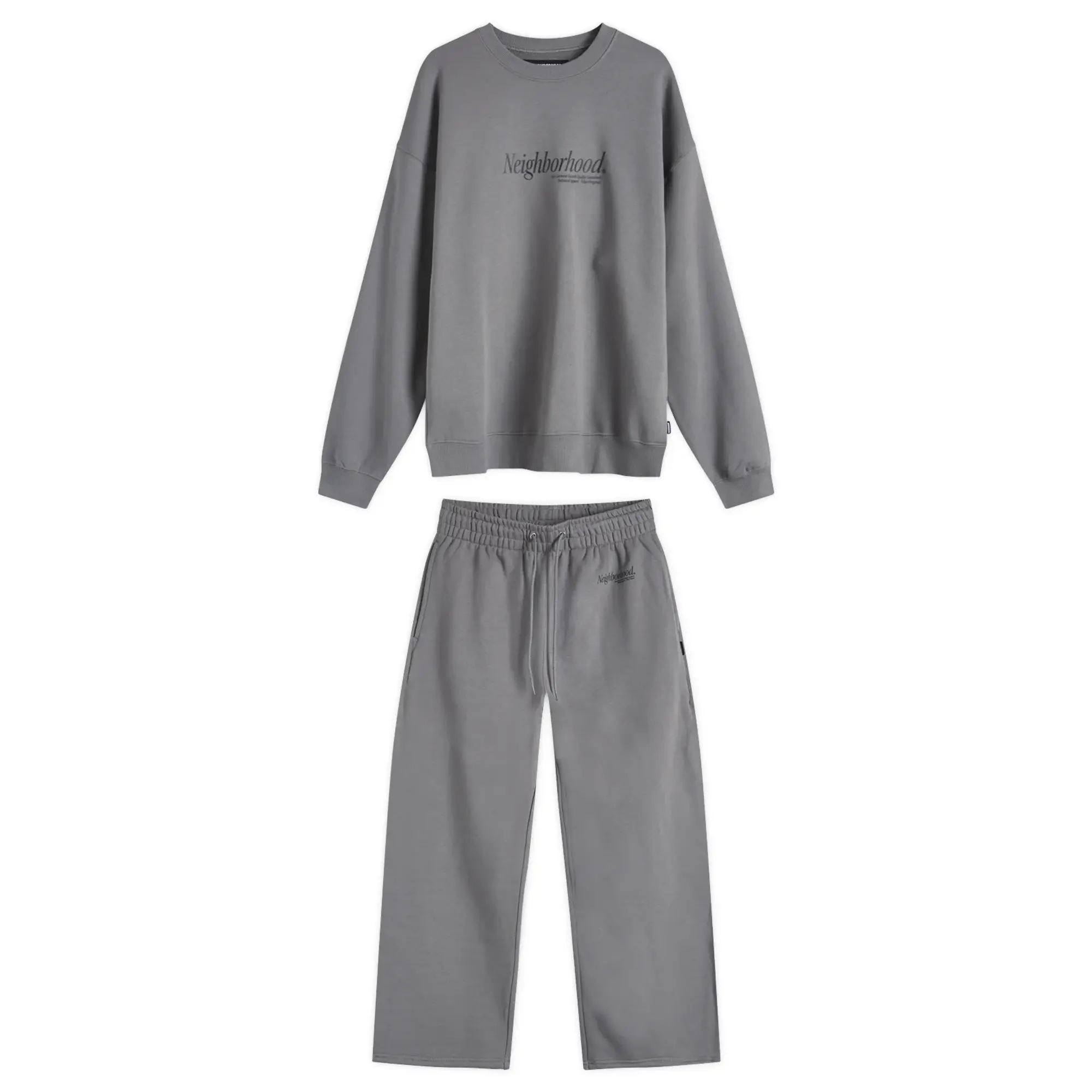 Neighborhood Men's Home Jogger Sweatshirt Set Grey