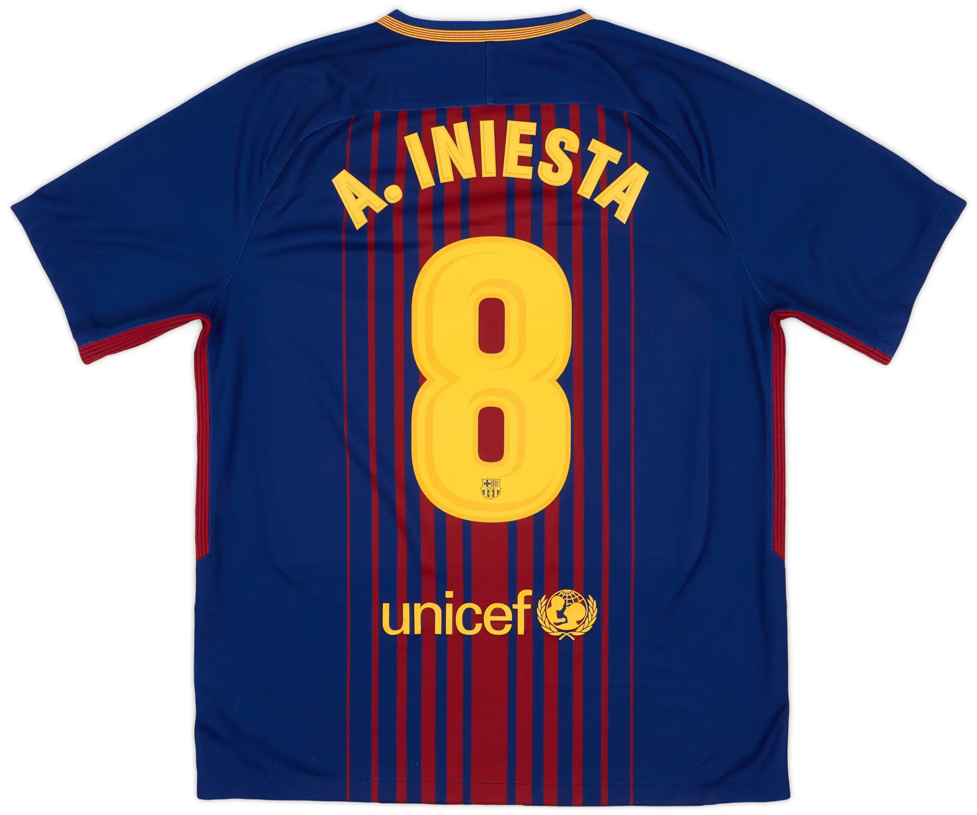 Nike 2017-18 Barcelona Home Shirt A.Iniesta #8 - 8/10 - (L)
