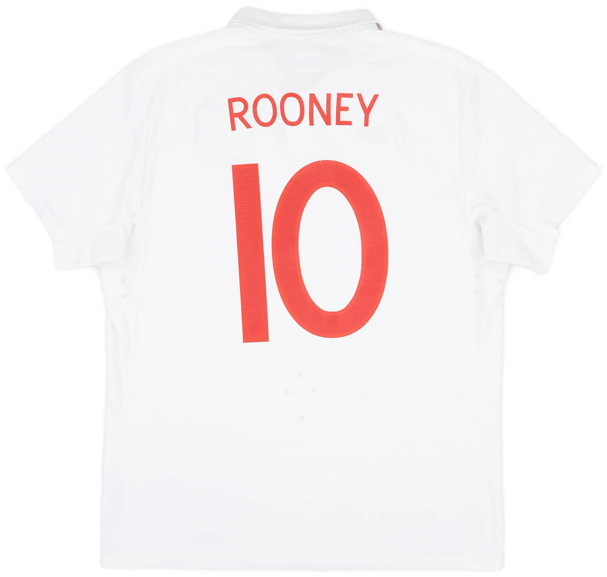 Umbro 2009-10 England Home Shirt Rooney #10 - 7/10 - (L)