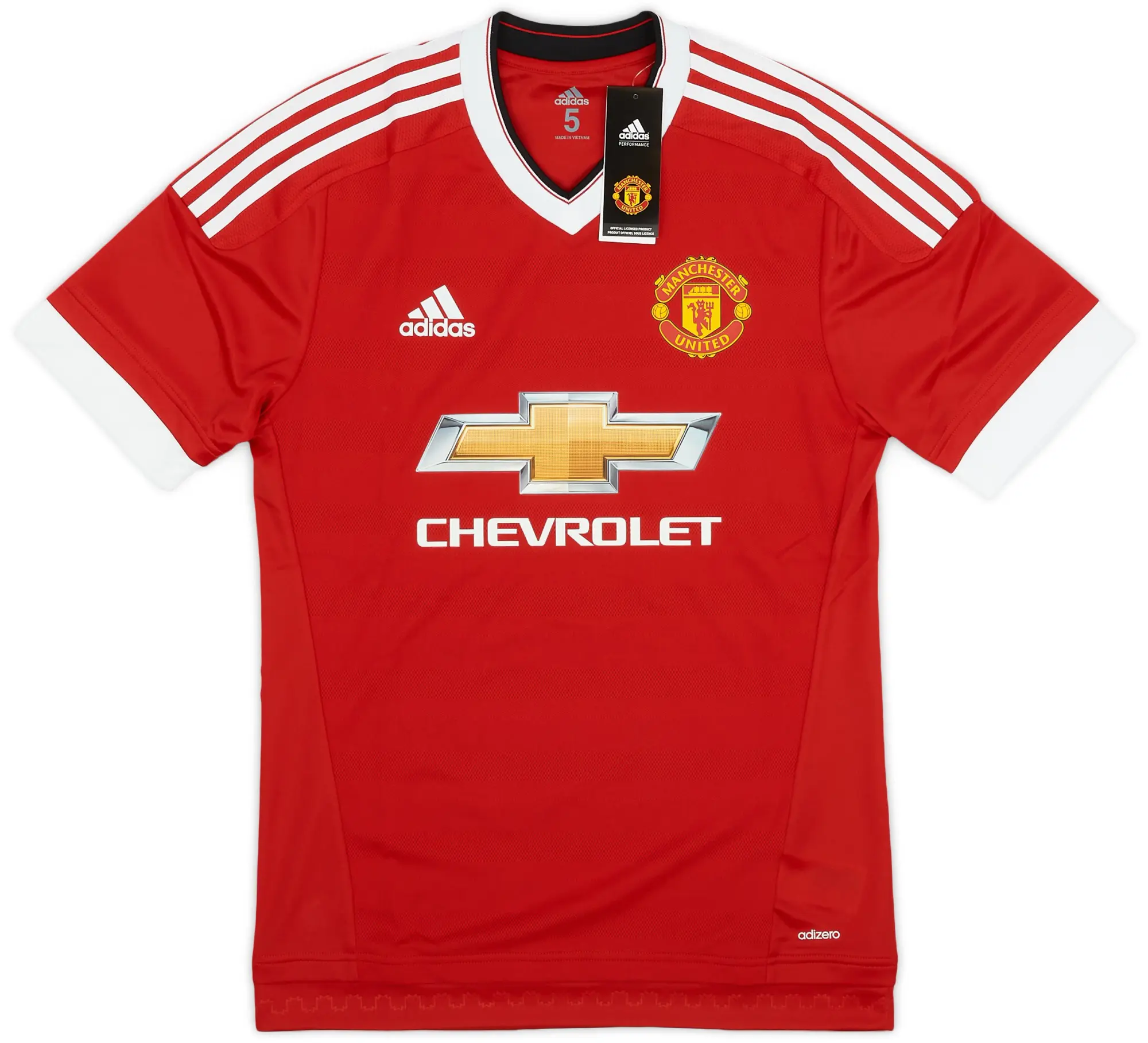 adidas 2015-16 Manchester United Player Issue Home Shirt (S/M)