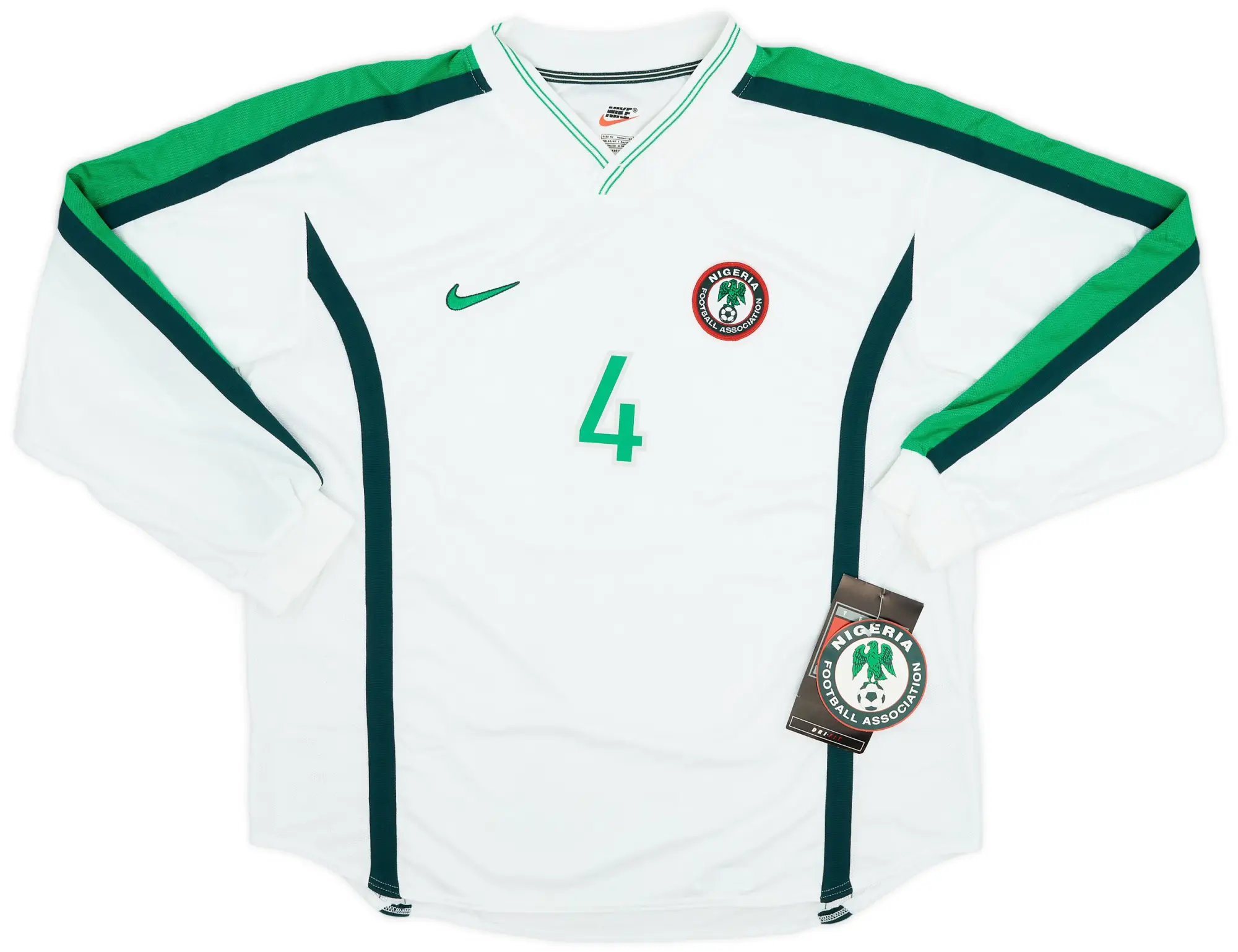 Nike 1998 Nigeria Player Issue Away L/S Shirt #4 (XL)