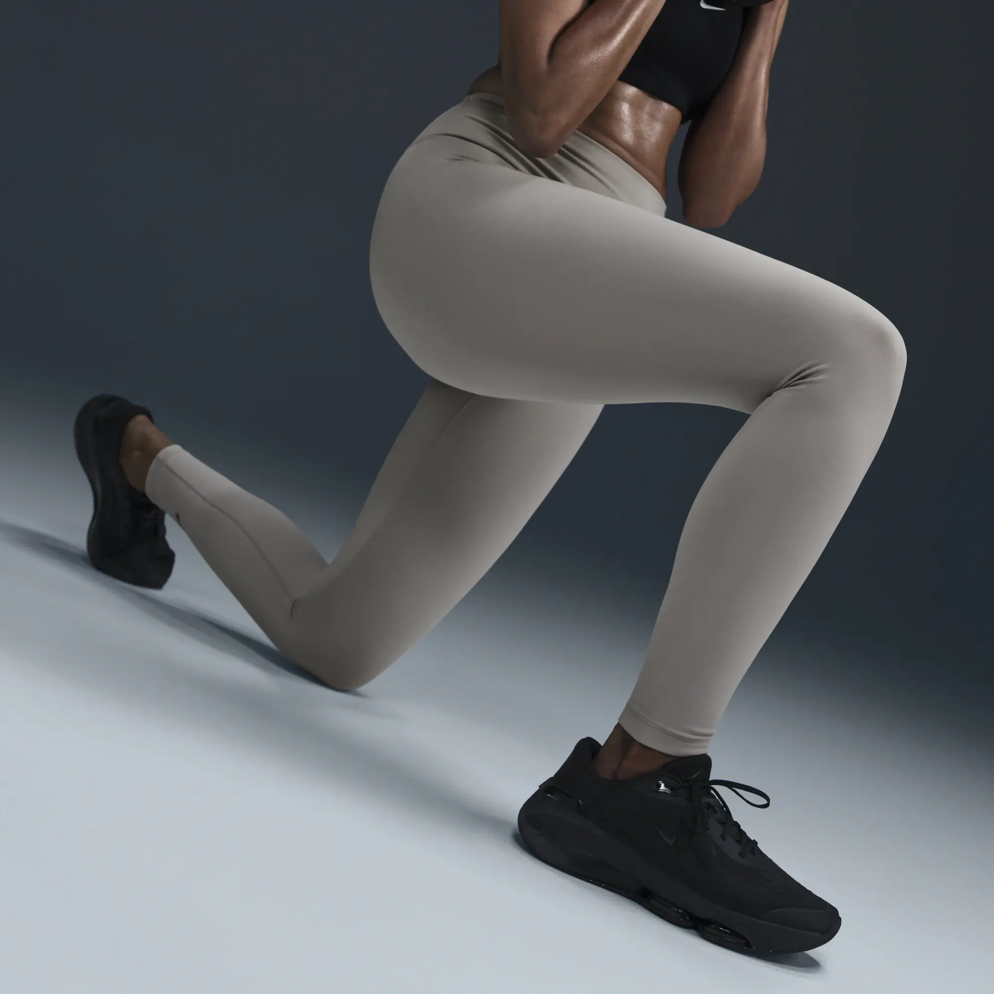 Nike Womens One Dri-FIT High-Rise Legging - Beige - Size L - Beige
