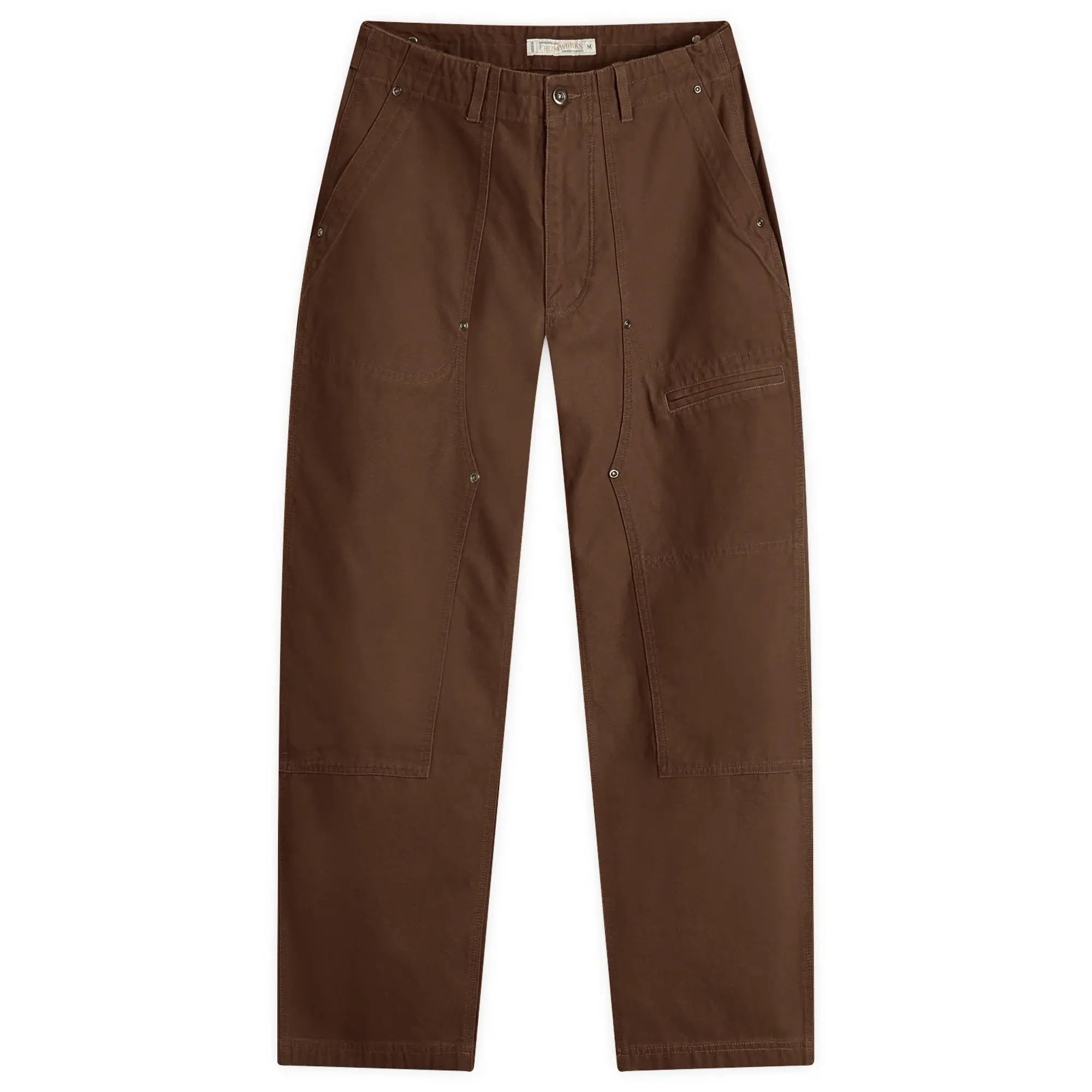 FrizmWORKS Men's Jungle Cloth Double Knee Pants Brown