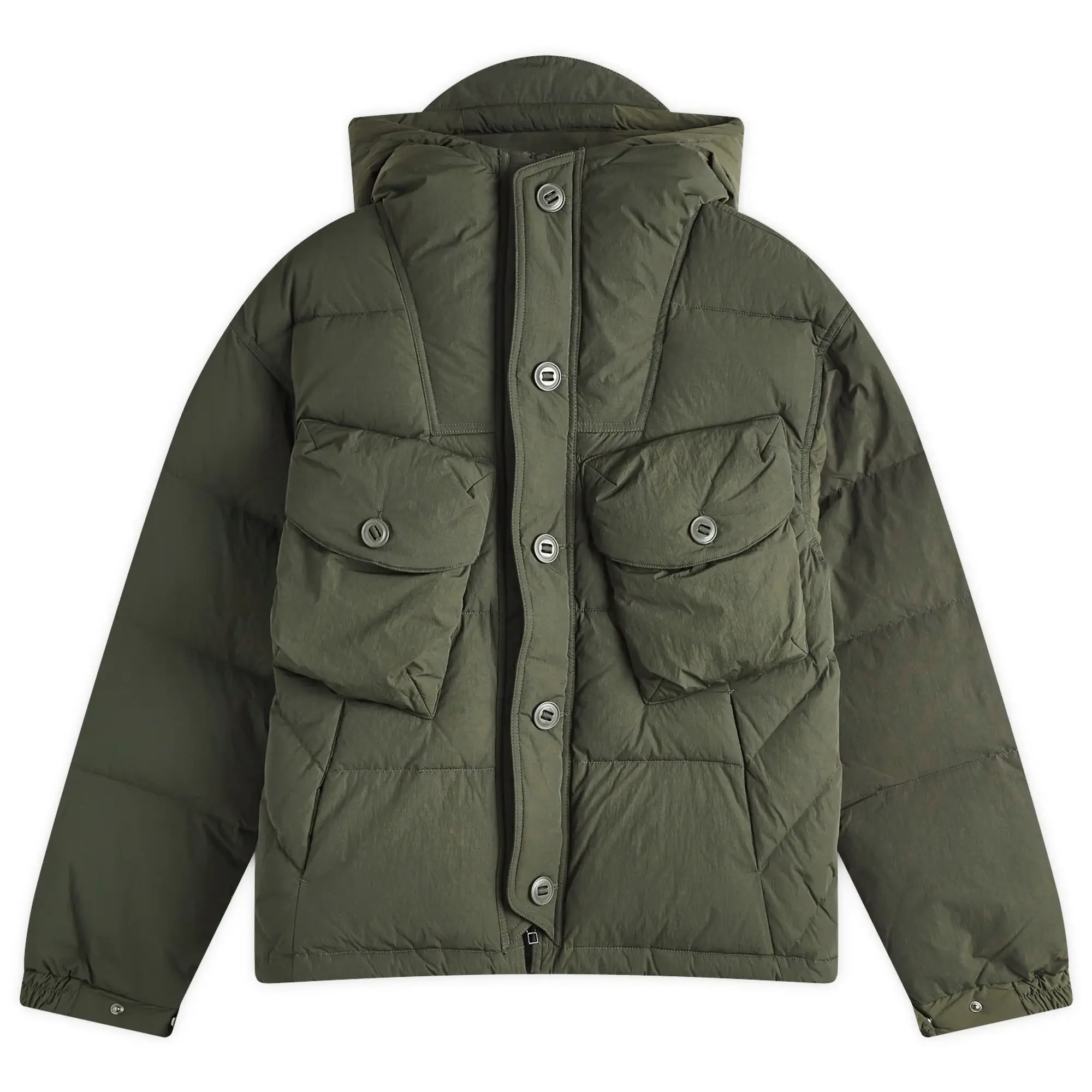FrizmWORKS Men's Down Parka Jacket Dark Green