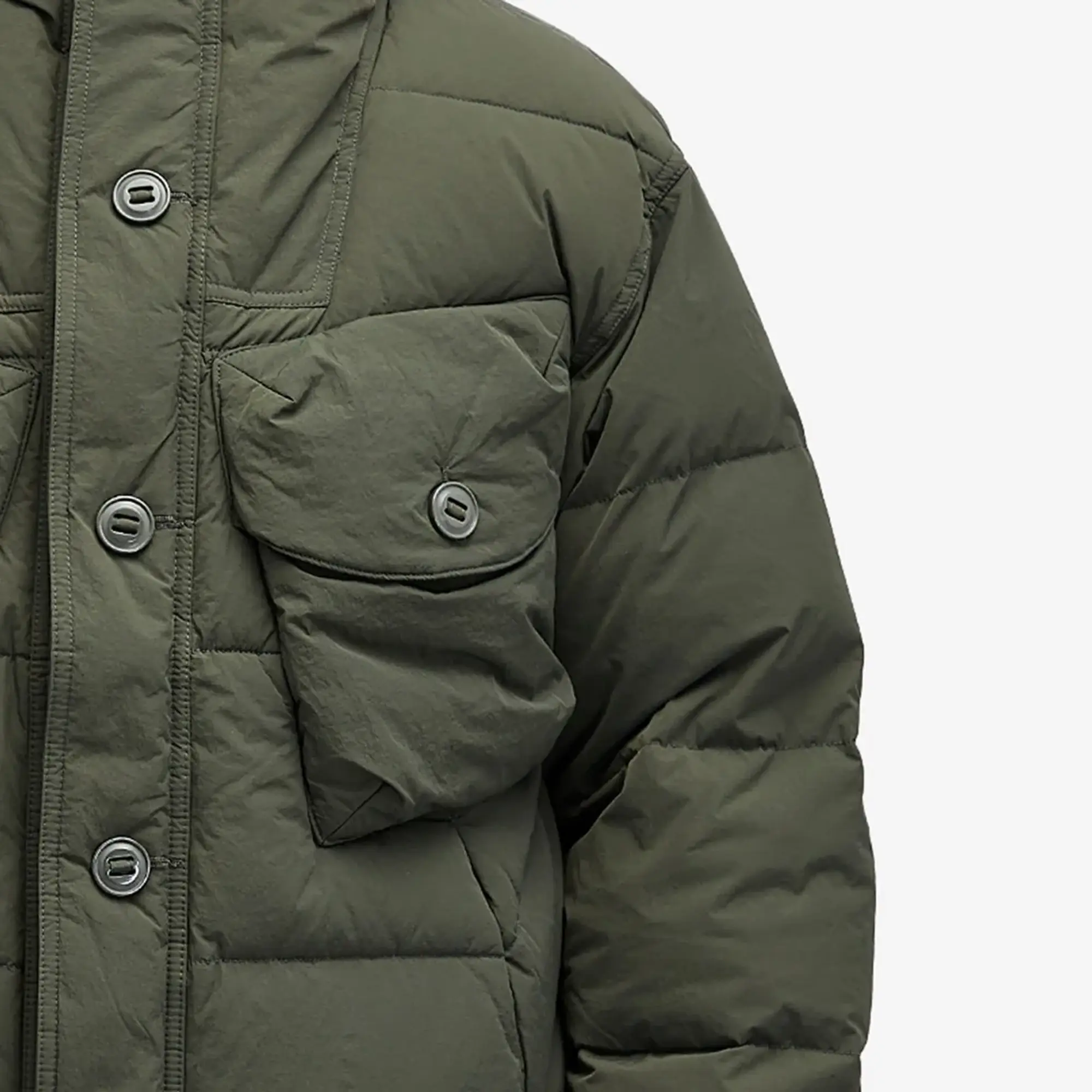 FrizmWORKS Men's Down Parka Jacket Dark Green