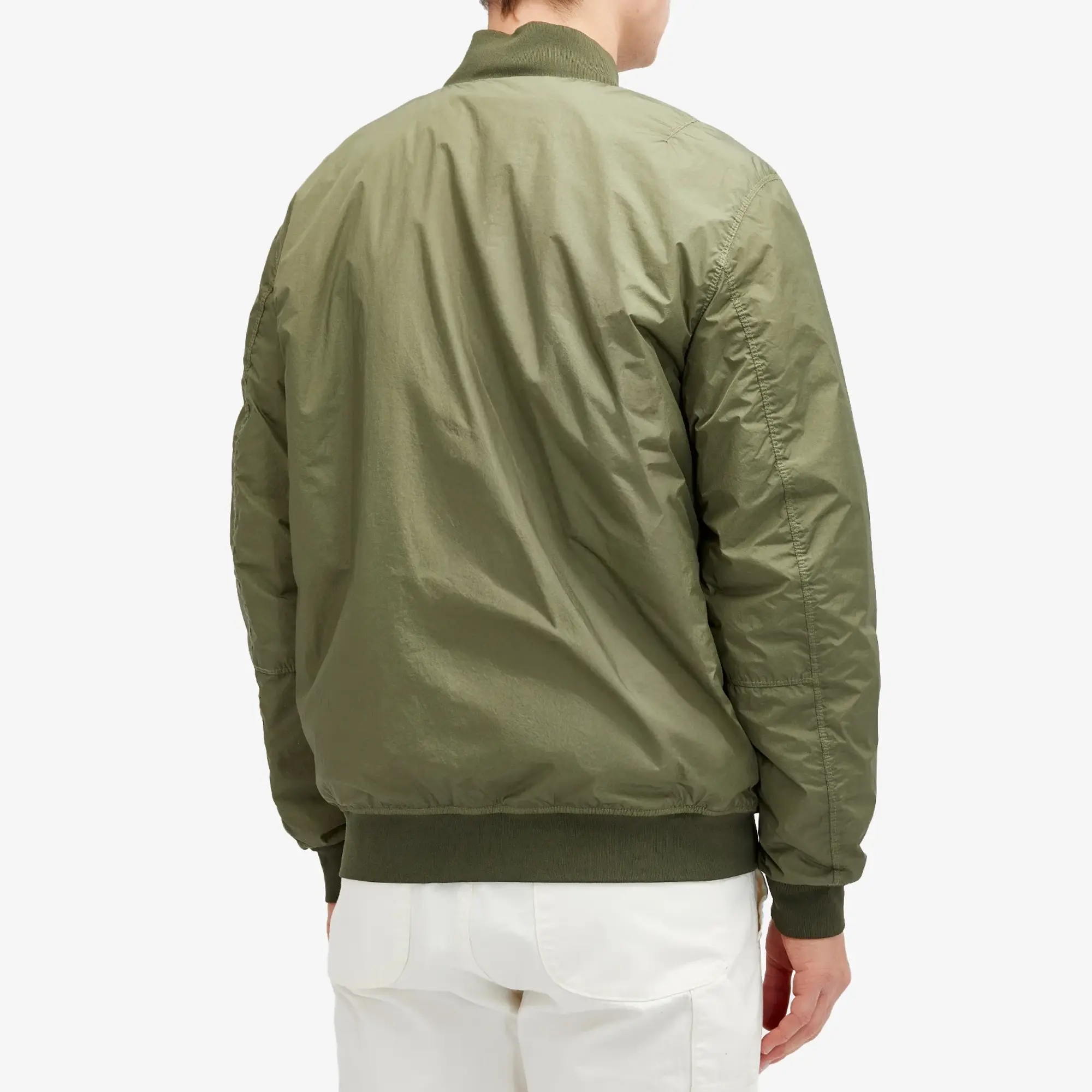 Stone Island Men's Crinkle Reps Primaloft-TC Bomber Jacket Musk
