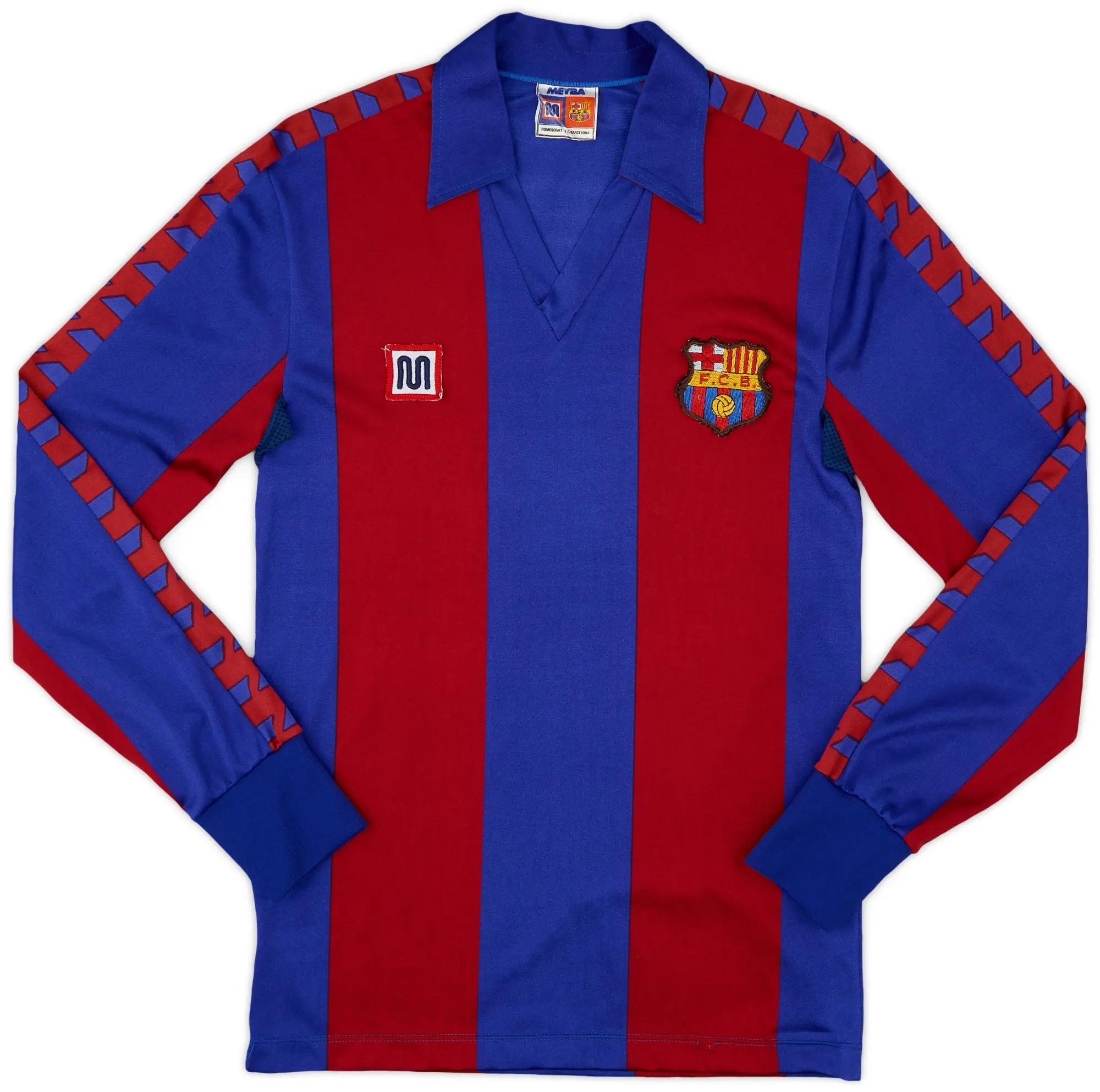 Meyba 1984-89 Barcelona Home L/S Shirt - 4/10 - (XS)