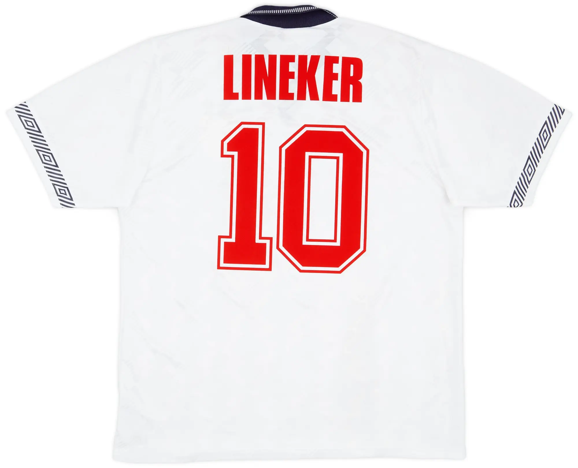 Umbro 1990-92 England Home Shirt Lineker #10 - 8/10 - (L)